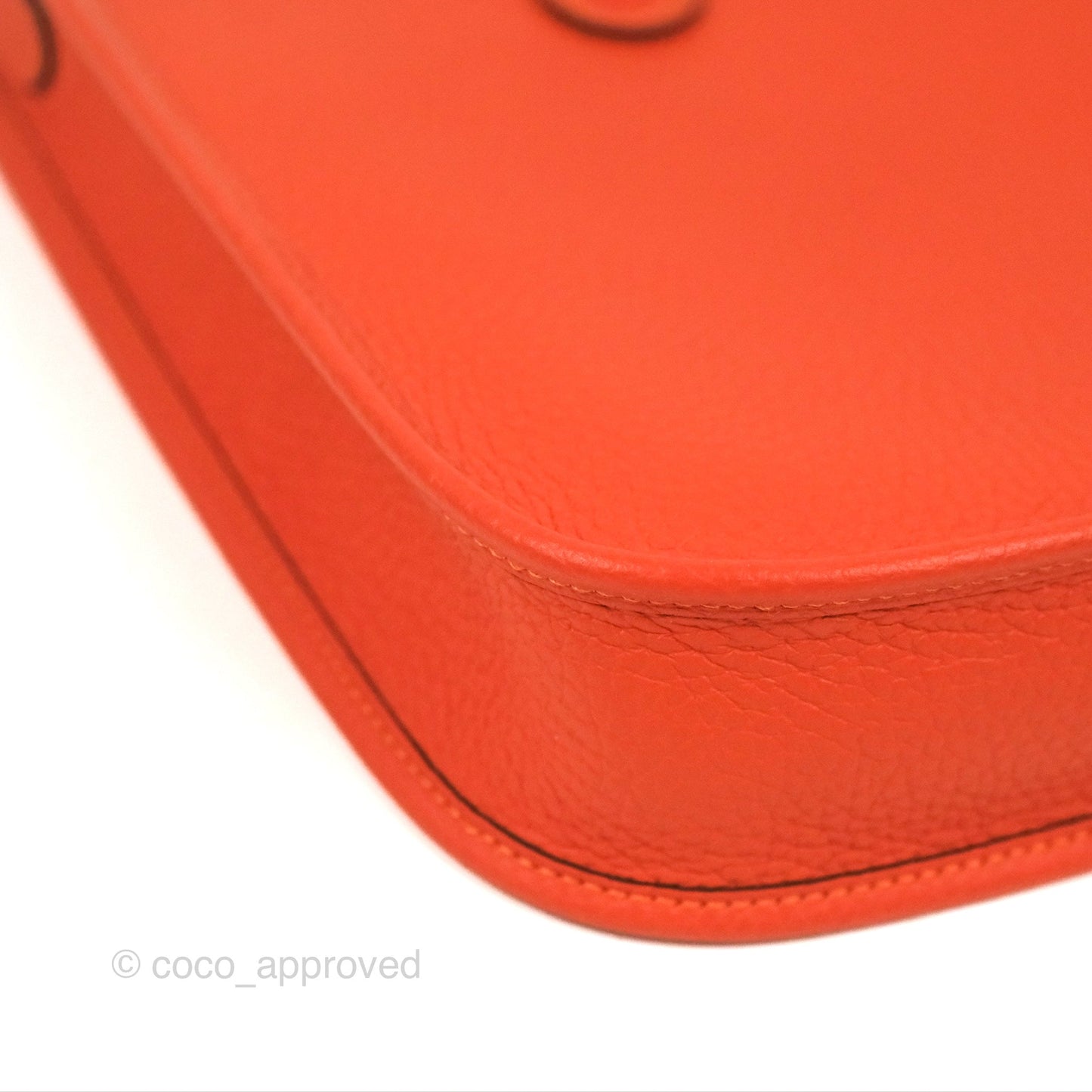Hermès Mini Evelyne 16 Feu Clemence Palladium Hardware