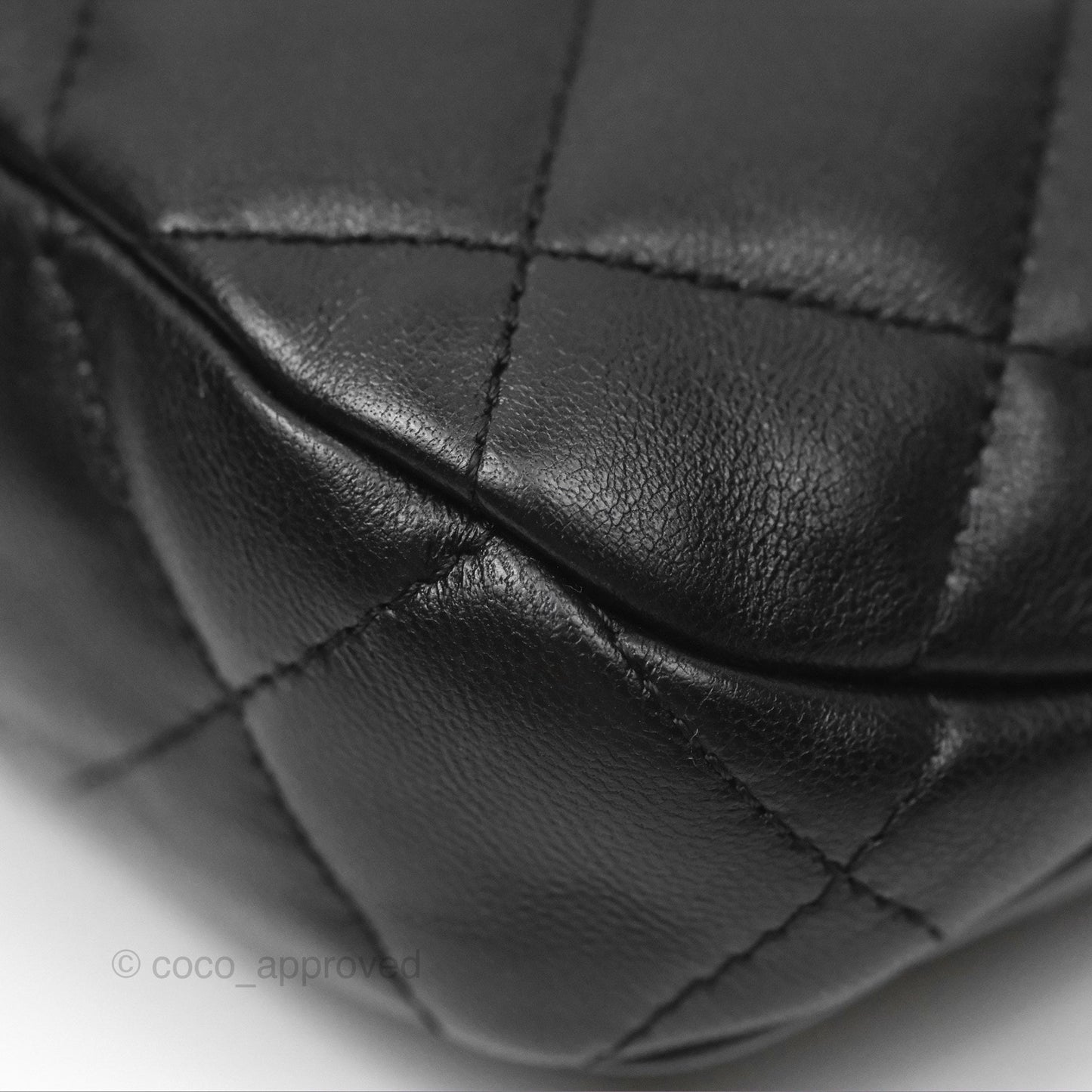 Chanel Small Hobo Bag CC Chain Black Calfskin Aged Gold Hardware 22K