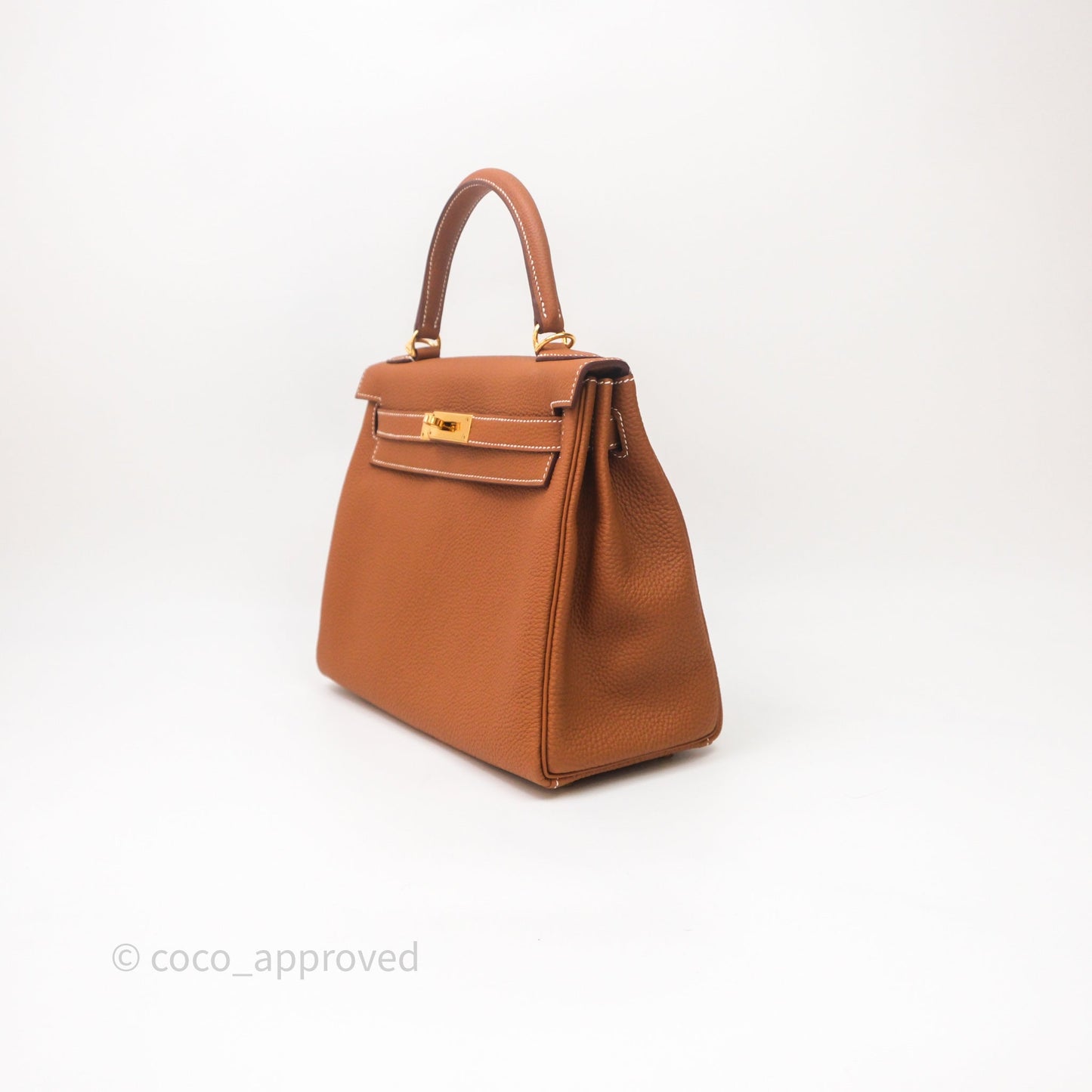 Hermes Kelly 28 Gold Togo Gold Hardware