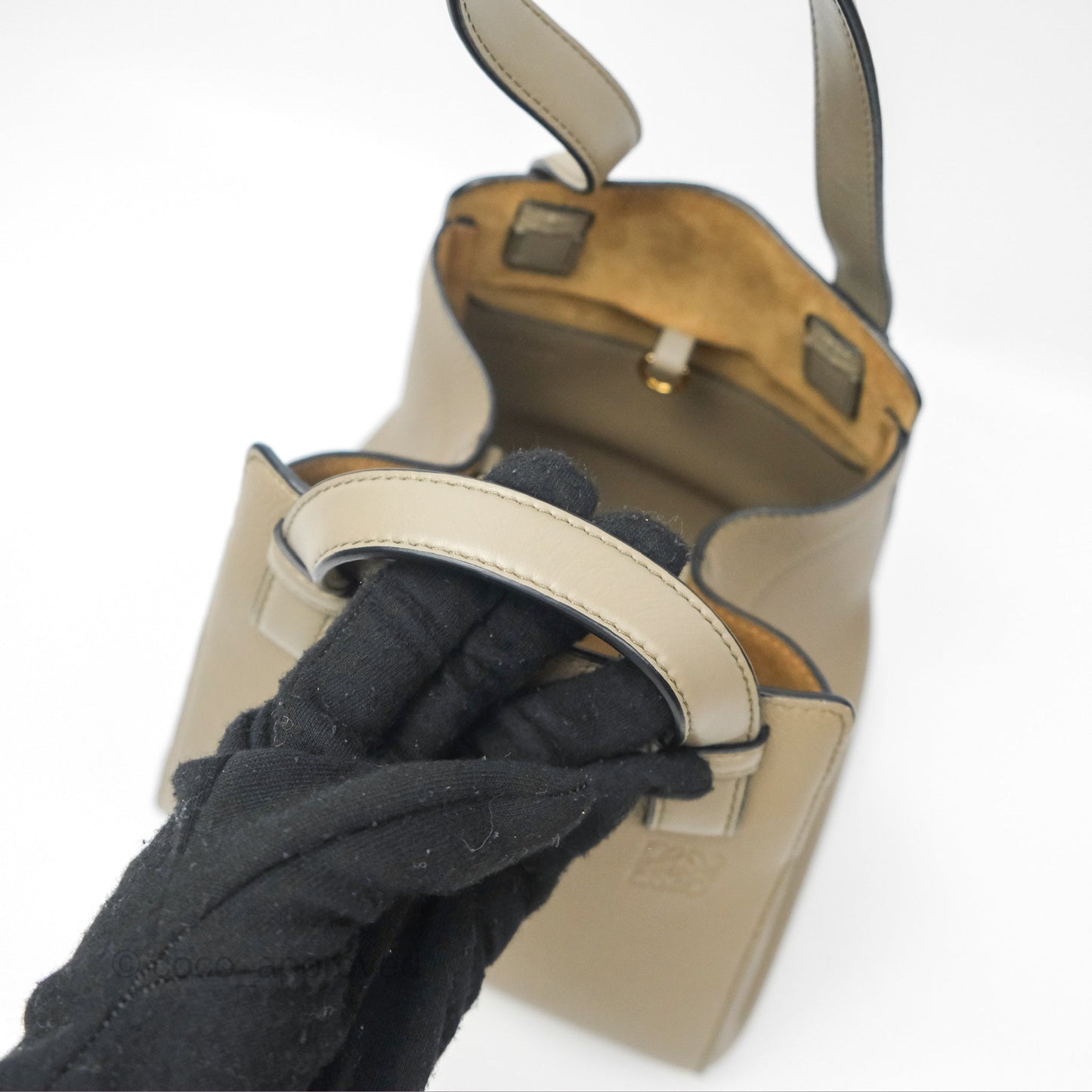 Loewe Hammock Nugget Bag Neutral Grained Leather