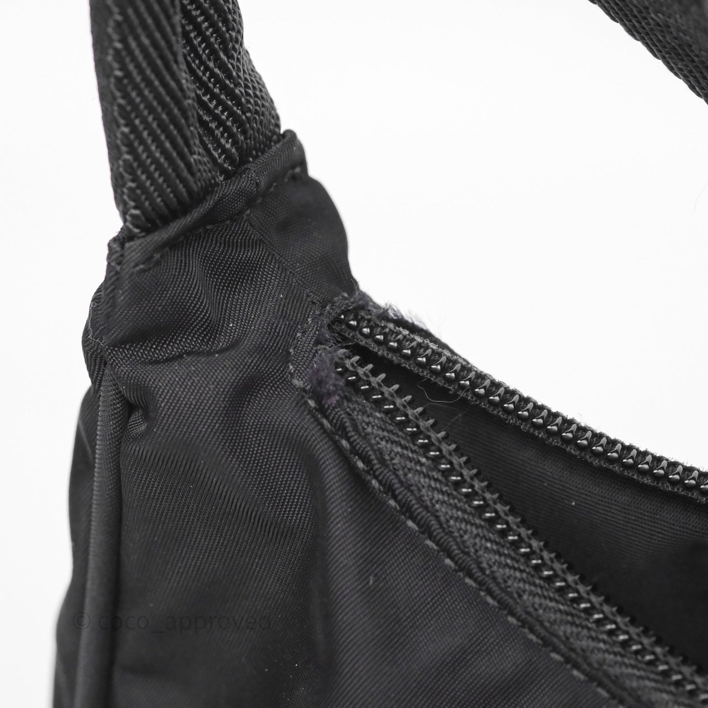 Prada Vintage Mini Bag Black Nylon Silver Hardware