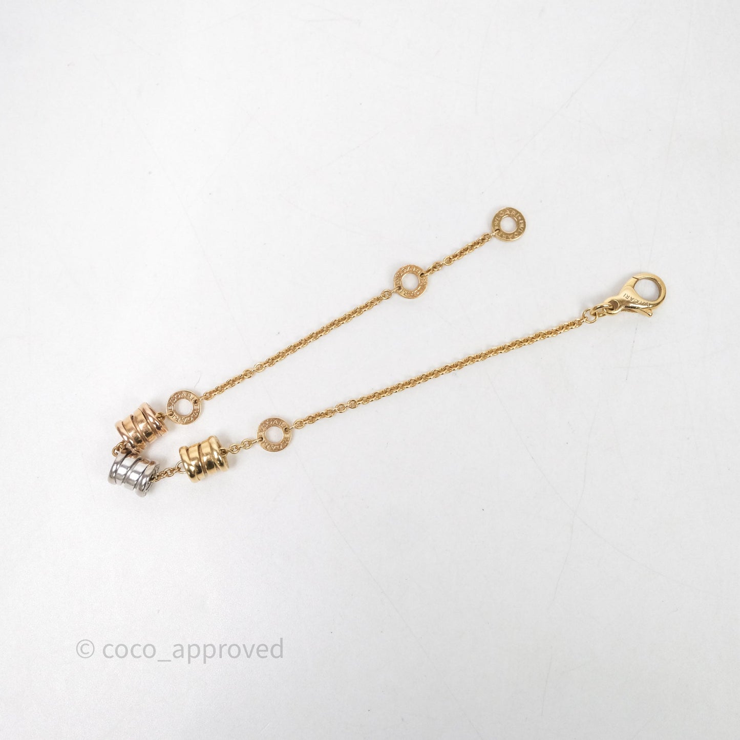 Bvlgari B.Zero1 18k Three Tone Gold Bracelet
