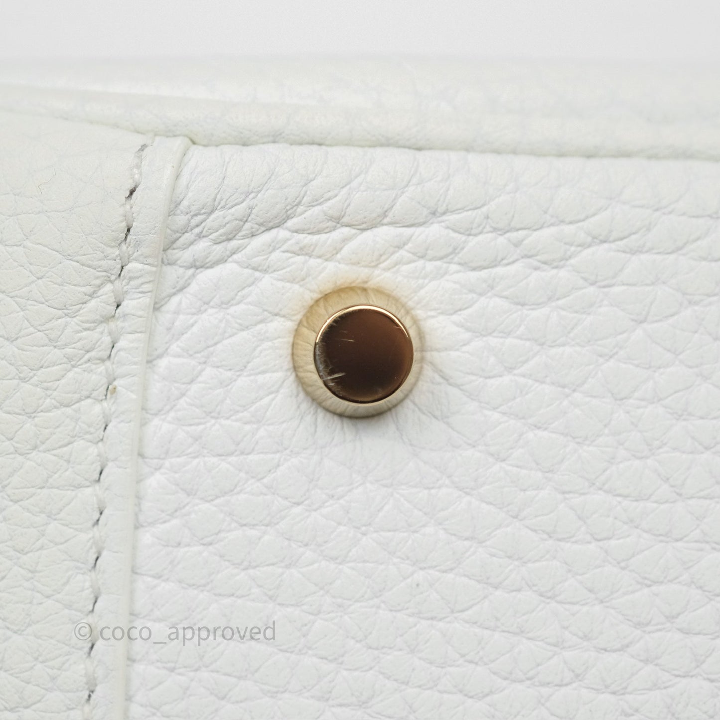 Hermès Mini Lindy 20 New White 0U Clemence Gold Hardware