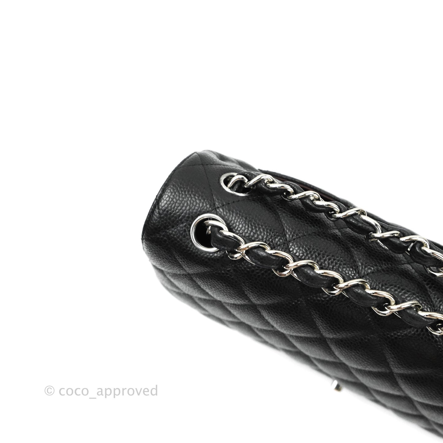 Chanel Jumbo Double Flap Black Caviar Silver Hardware⁣⁣