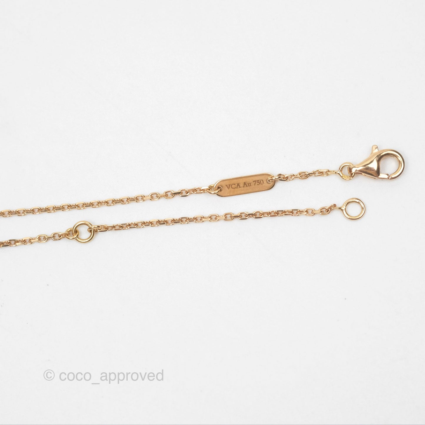 Van Cleef & Arpels Vintage Alhambra Holiday Pendant White Diamond Rose Gold