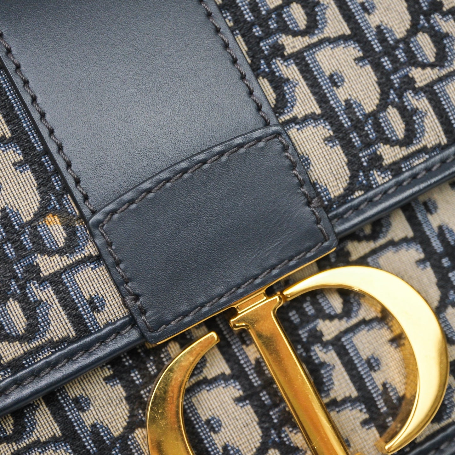 Christian Dior Small 30 Montaigne Bag Blue Dior Oblique Jacquard