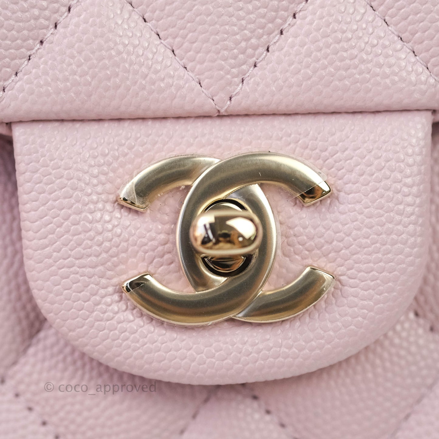 Chanel M/L Medium Double Flap Bag Lilac Rose Clair Caviar Gold Hardware 21S