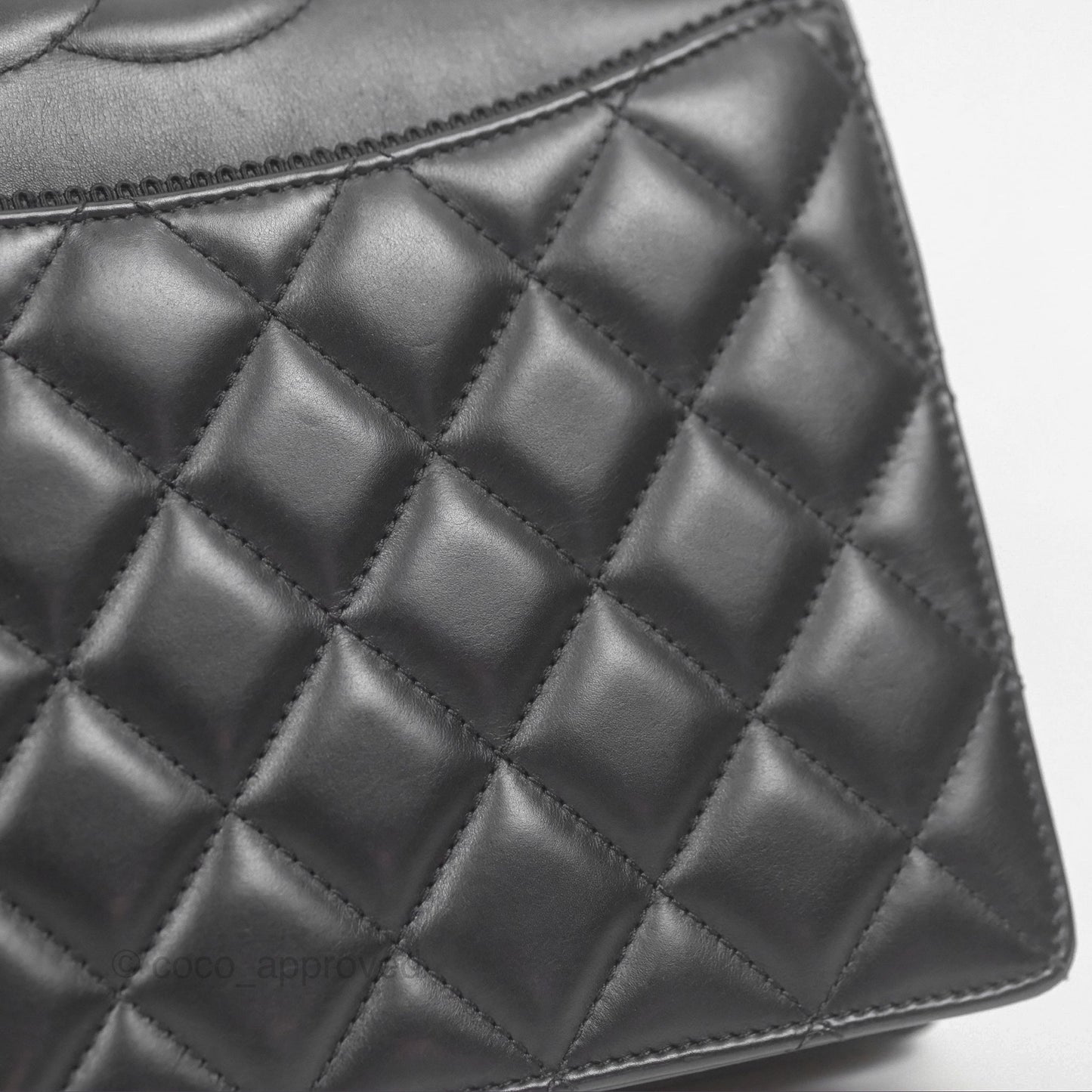 Chanel Quilted Ballerina Small Flap Bag Black Lambskin Ruthenium Hardware