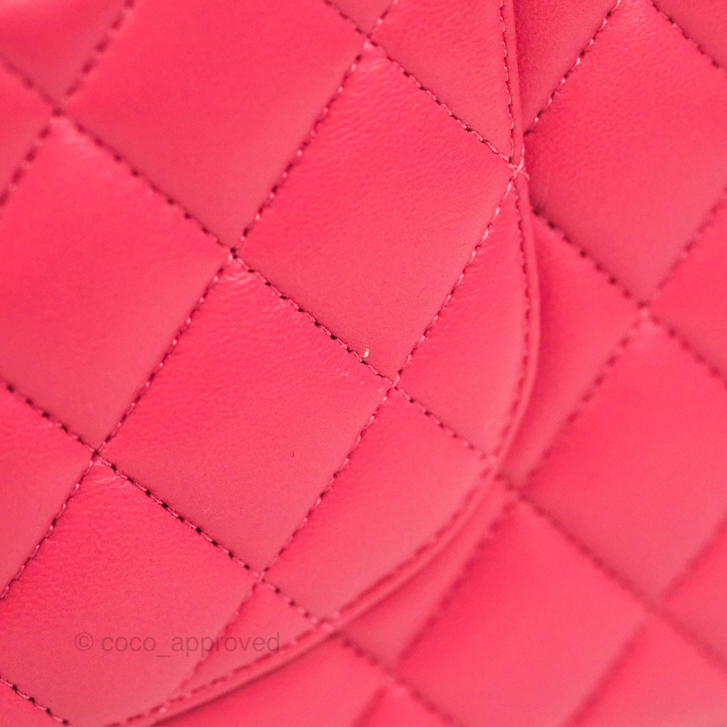 Chanel Classic M/L Medium Flap Quilted Pink Lambskin Silver Hardware