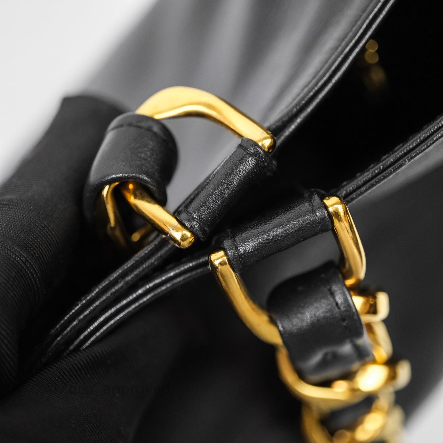 Chanel Vintage Shoulder Bag Black Calfskin Gold Hardware