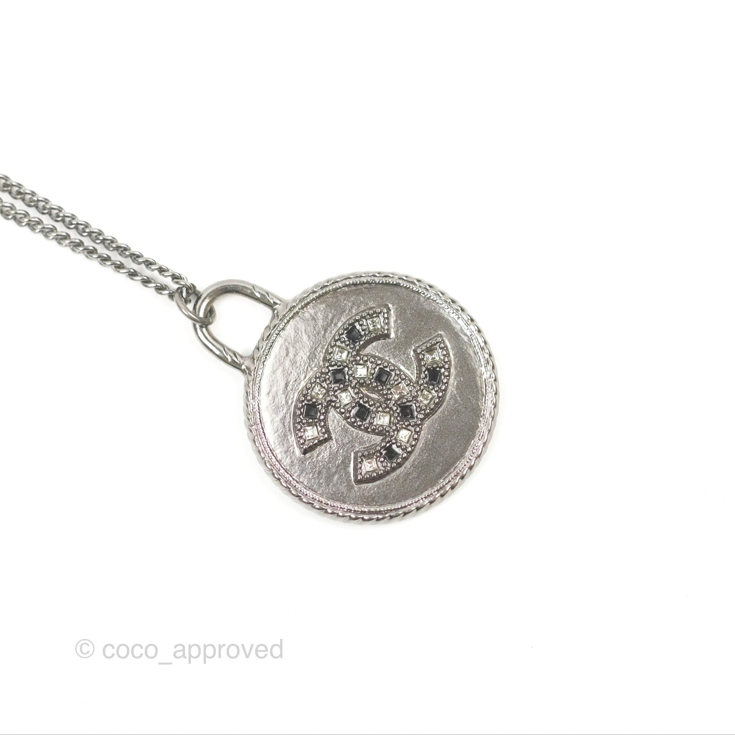 Chanel Round CC Necklace Crystal