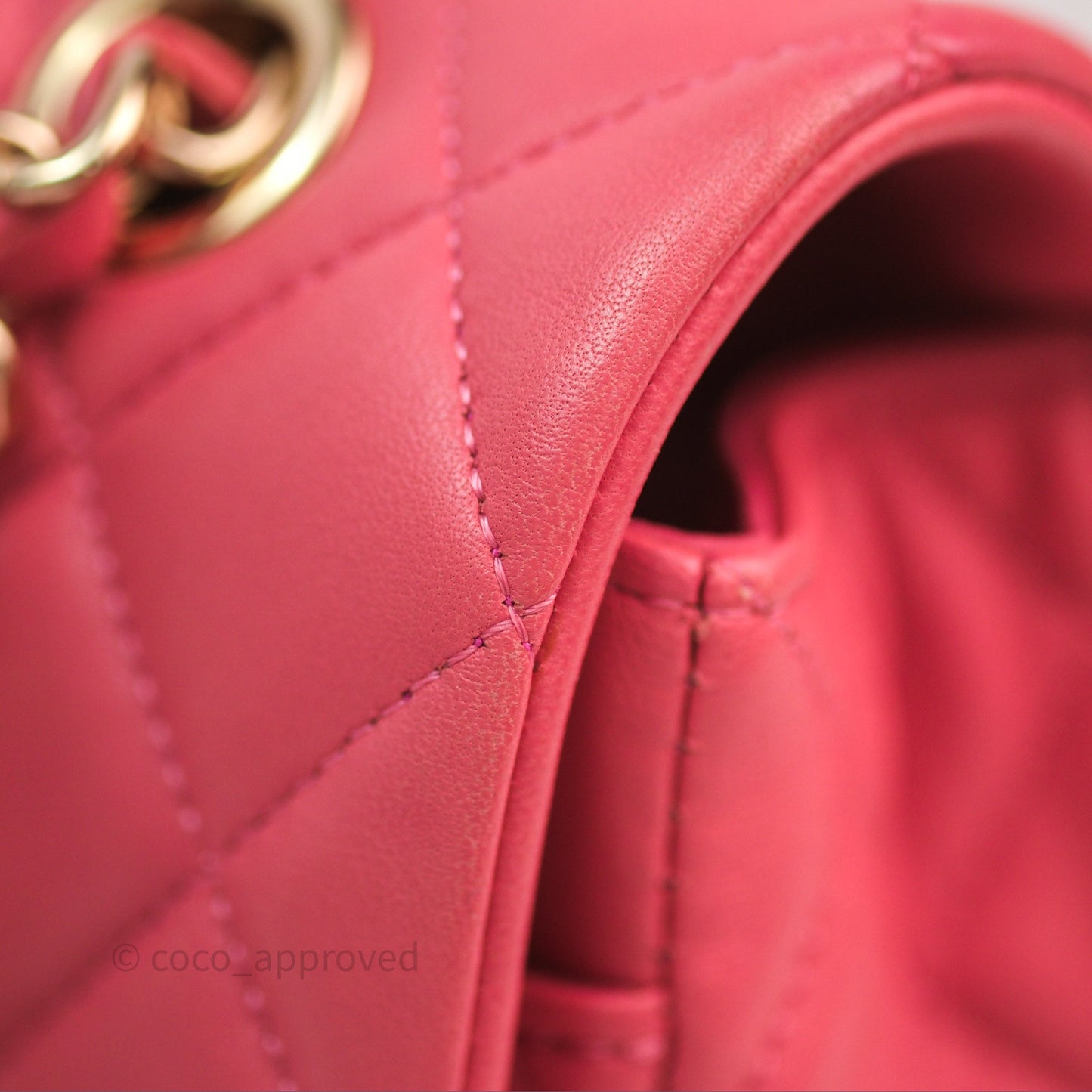 Chanel M/L Medium Flap Bag Valentine Limited Edition Pink Lambskin Gold Hardware