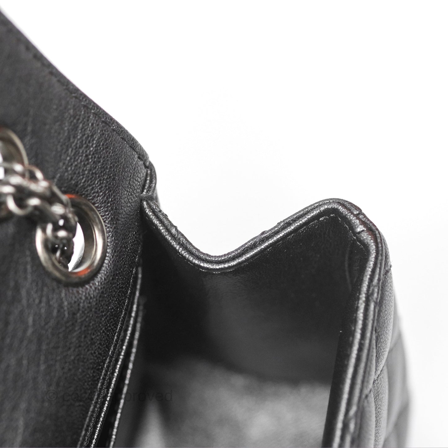 Chanel Mini Reissue 224 Dark Grey Grained Calfskin Ruthenium Hardware