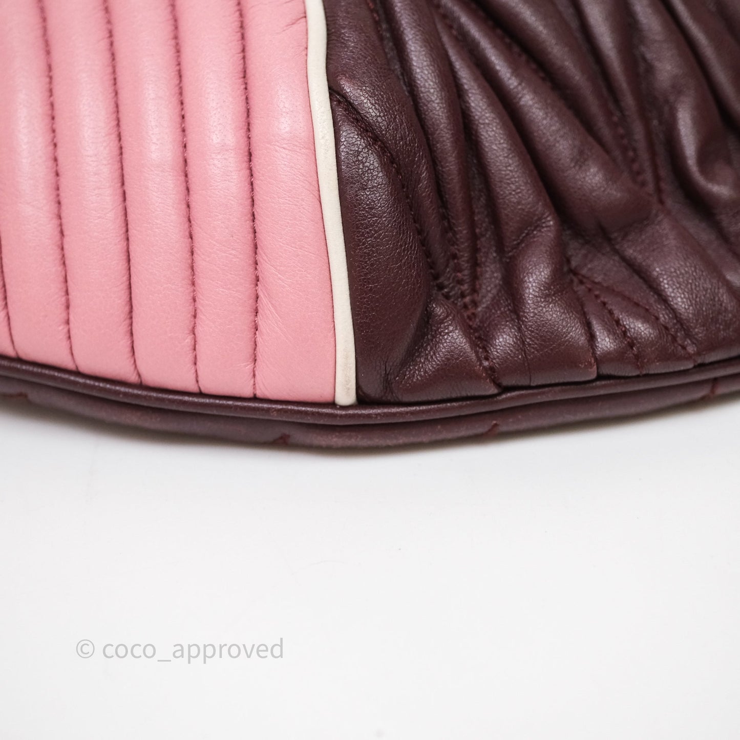 Miu Miu Bumbag Burgundy/Pink Gold Hardware