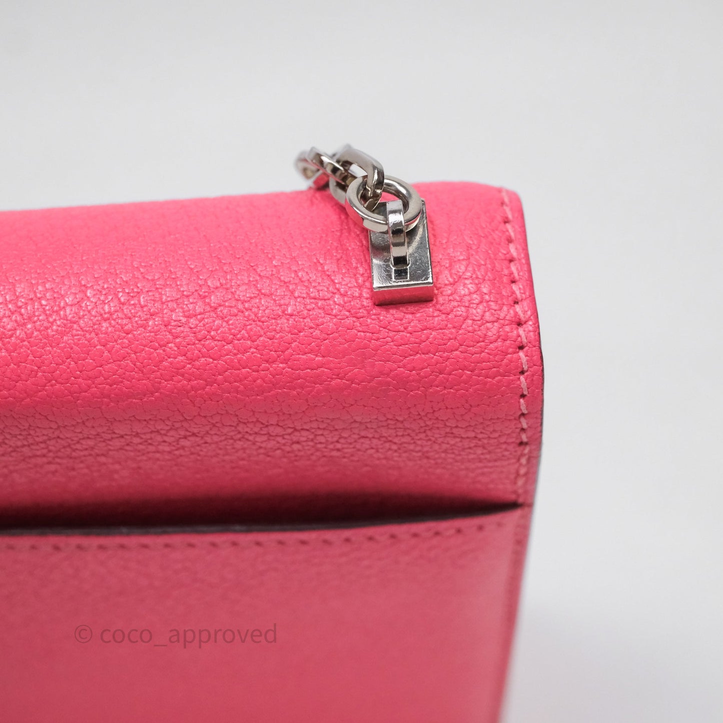 Hermès Mini Verrou Chaine Bag Rose Lipstick U5 Chevre Mysore Palladium Hardware