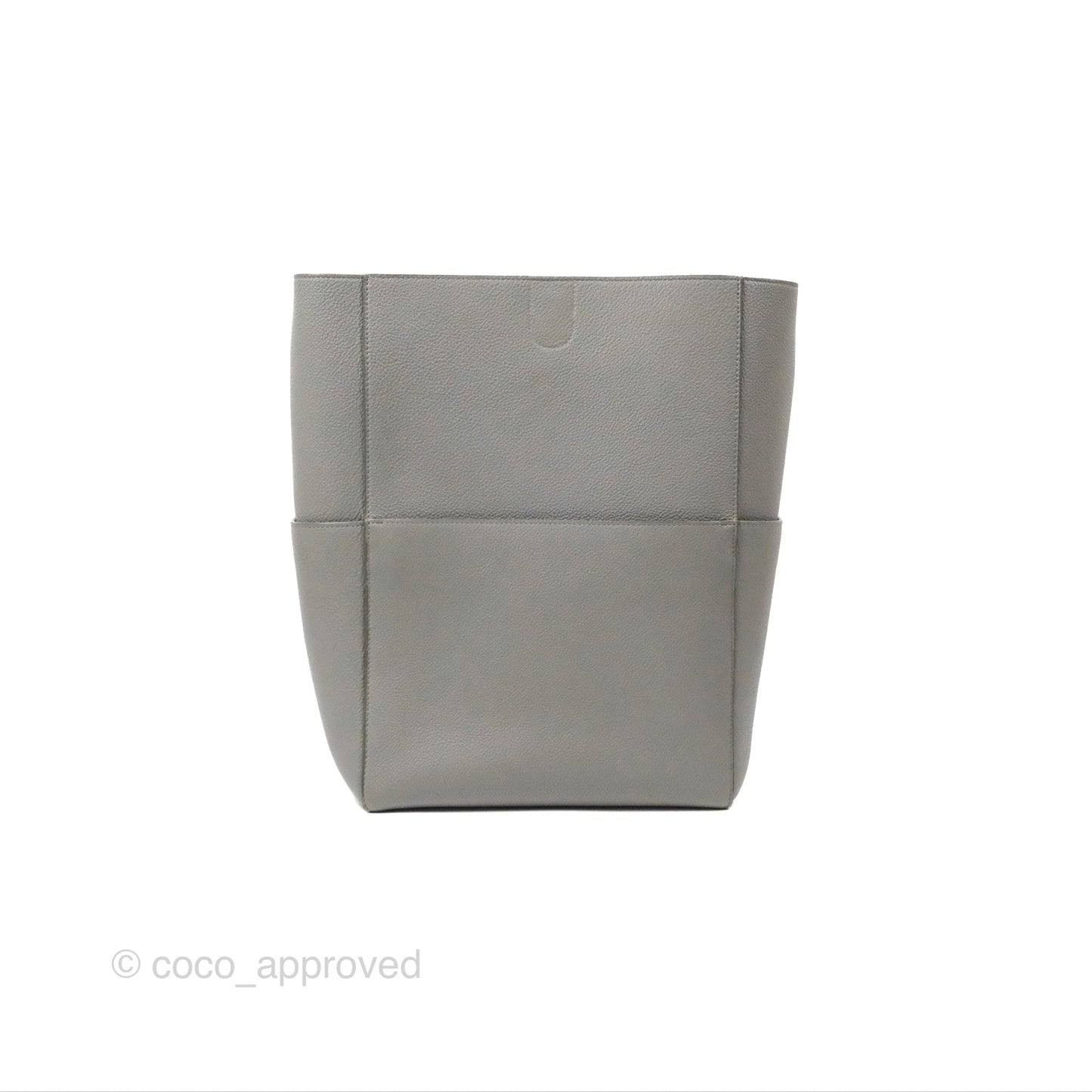 Celine Sangle Bucket Bag Grained Calfskin Grey