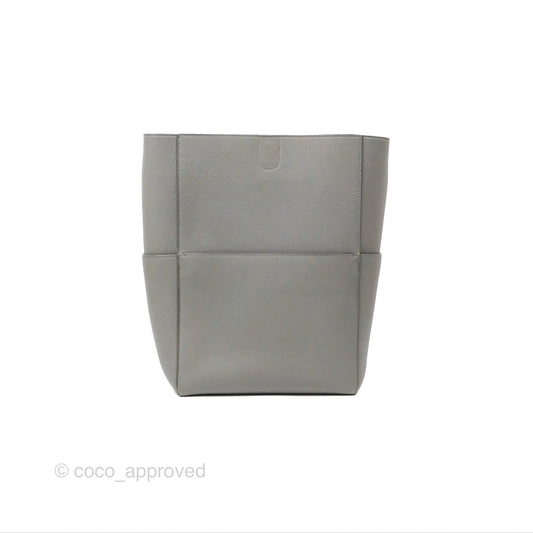 Celine Sangle Bucket Bag Grained Calfskin Grey
