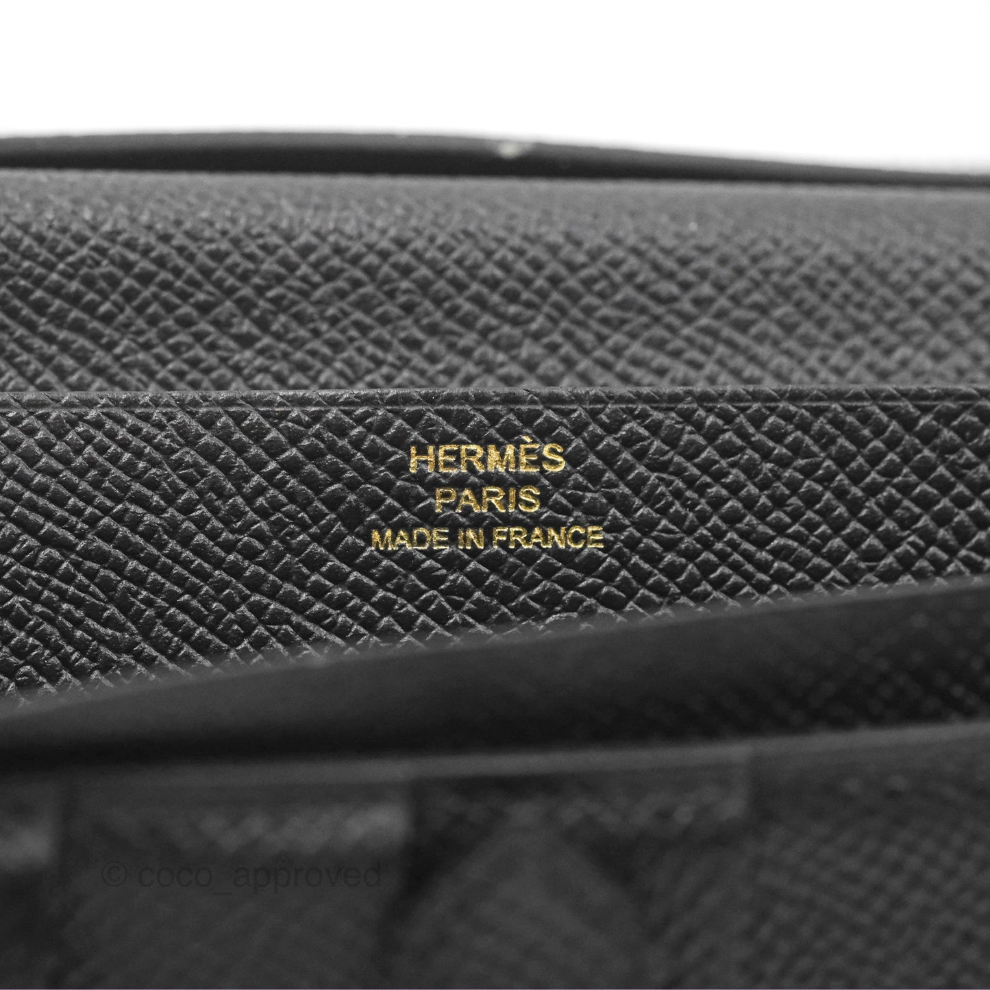 Hermès Bearn Long Wallet Black Noir 89 Epsom Gold Hardware