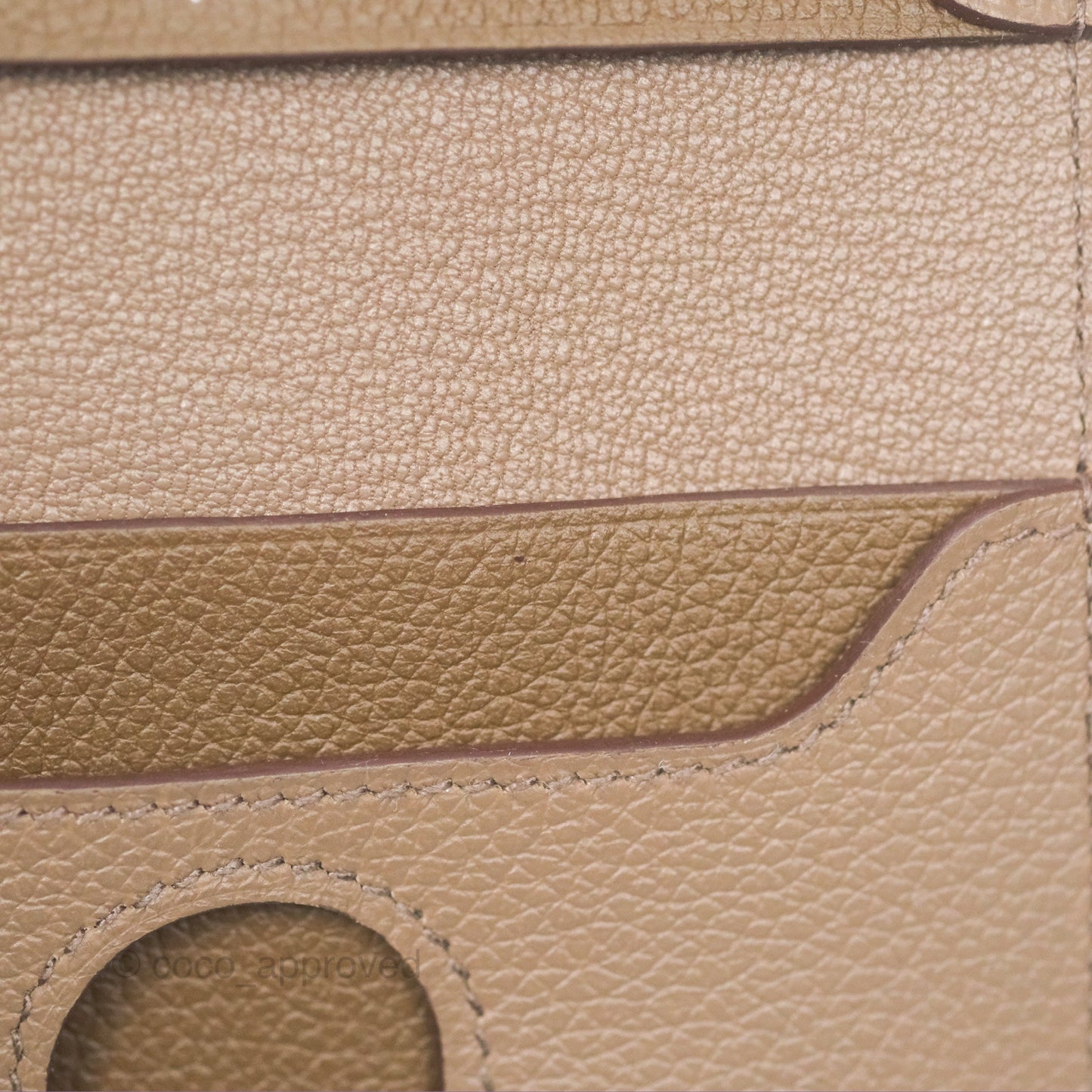 Hermès R.M.S Card Holder Etoupe Palladium Hardware