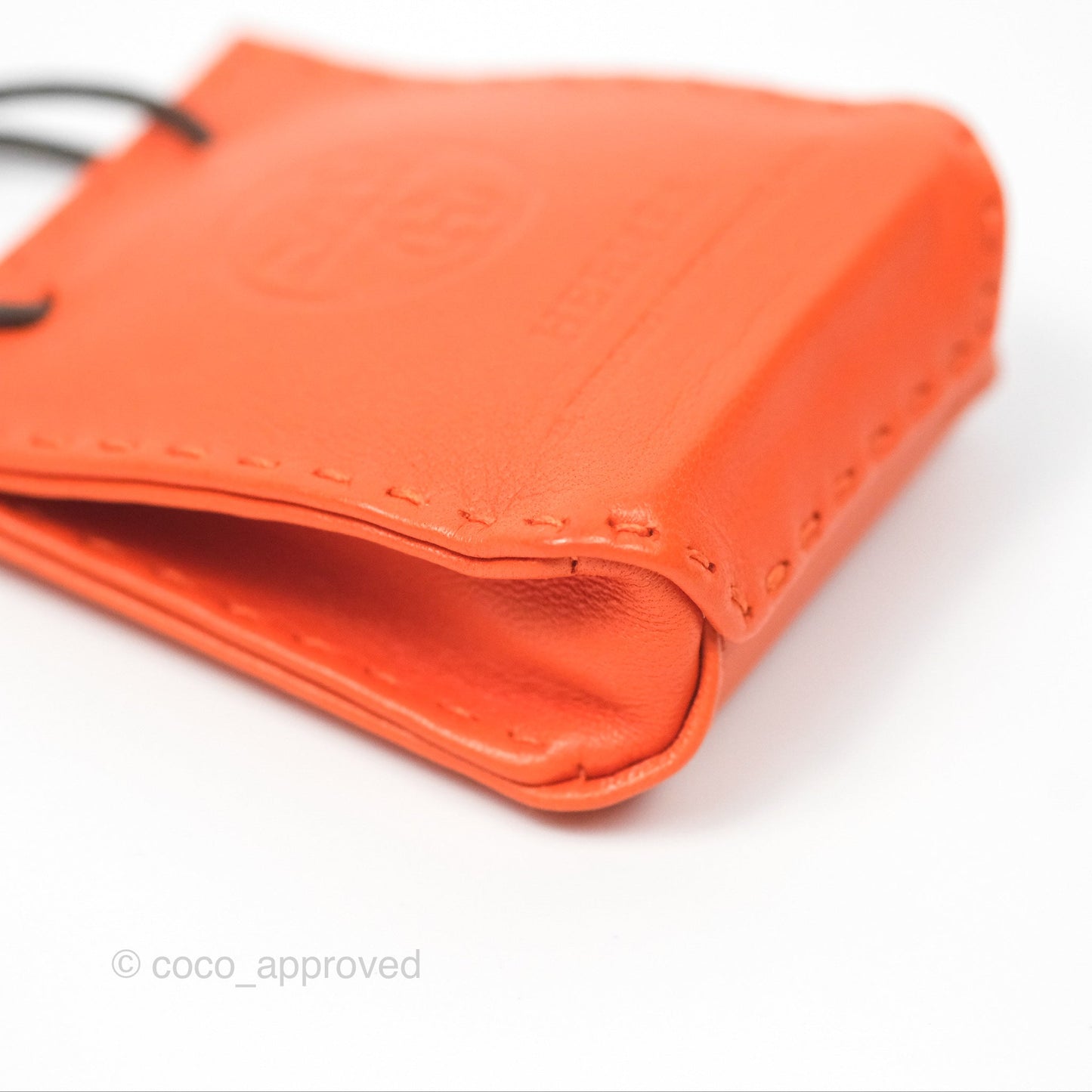 Hermès Orange Shopping Bag Charm