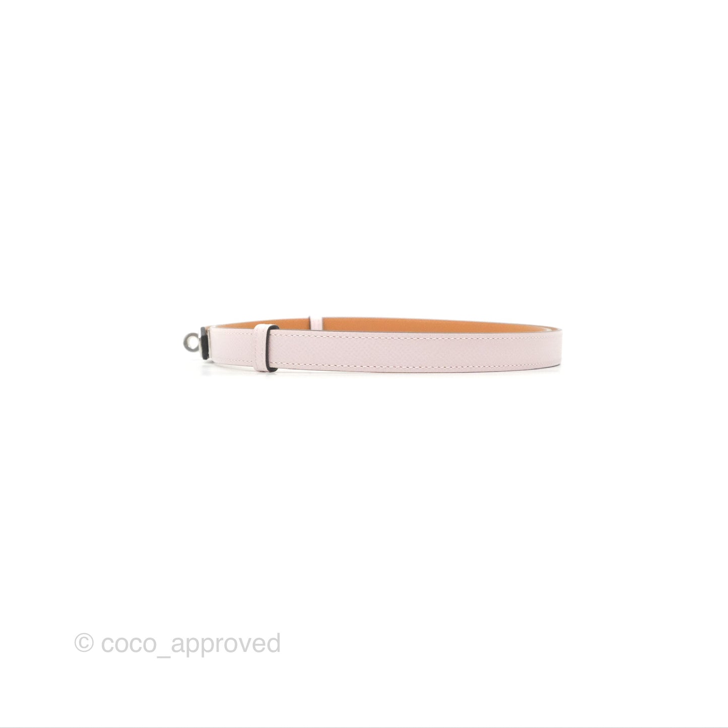 Hermès Kelly Buckle Belt Mauve Pâle Epsom Palladium Hardware