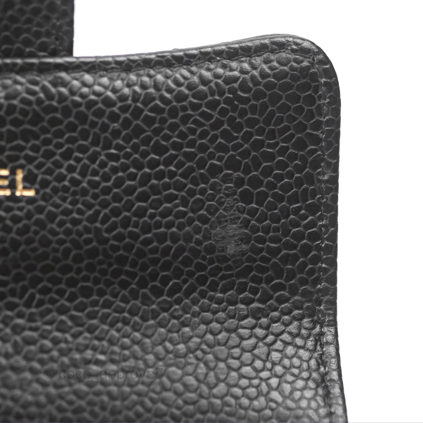 Chanel Quilted Flap Card Holder Black Caviar Gold Hardware