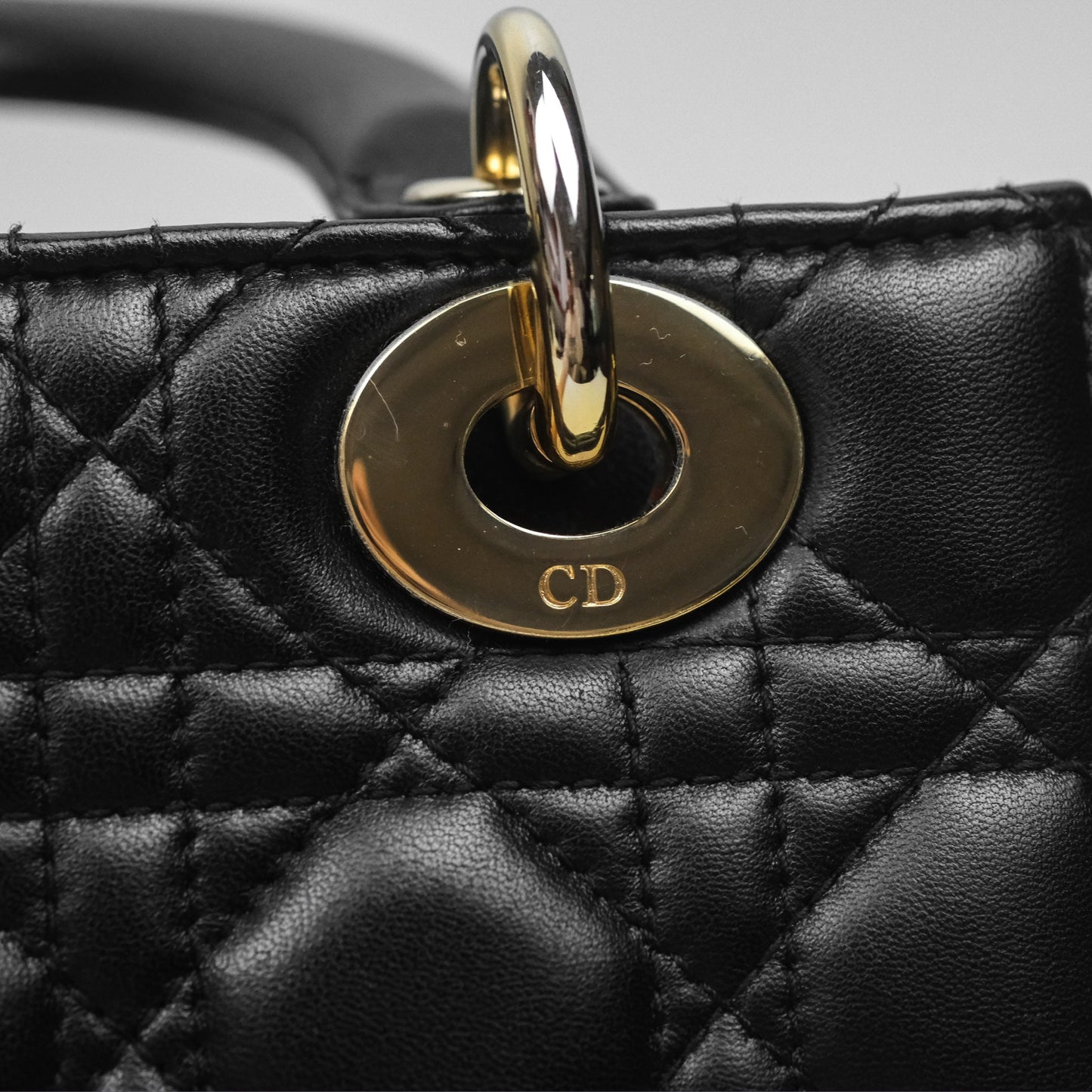 Christian Dior Small Lady Dior My ABCDior Black Cannage Lambskin