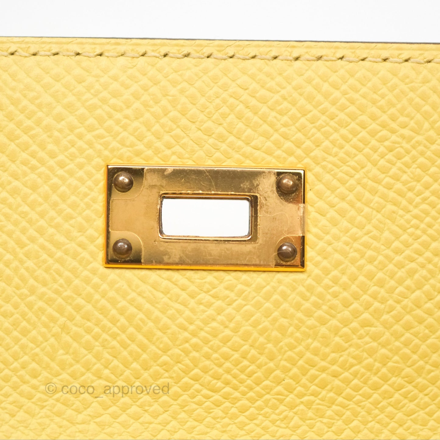 Hermès Kelly To Go Wallet Epsom Nata I2/ Jaune Poussin Gold Hardware