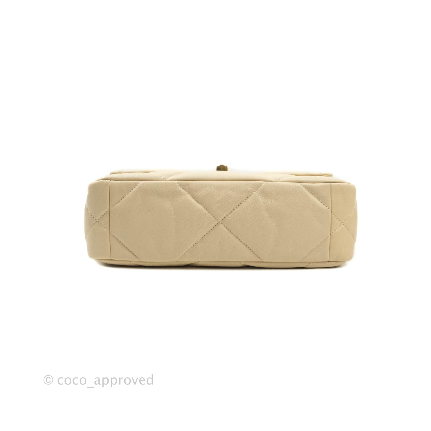 Chanel 19 Small Beige Goatskin Mixed Hardware