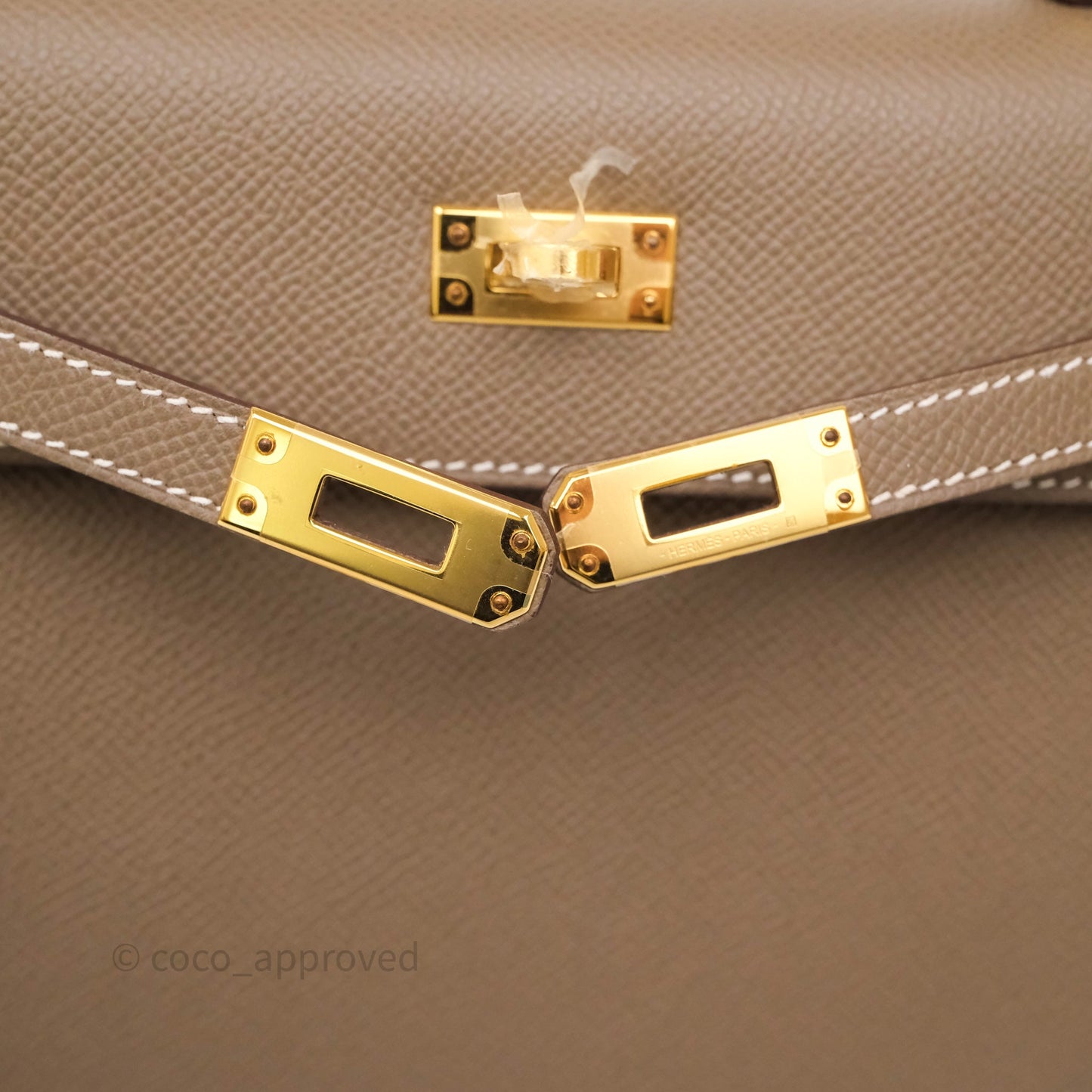 Hermès Kelly 25 Etoupe 18 Epsom Gold Hardware