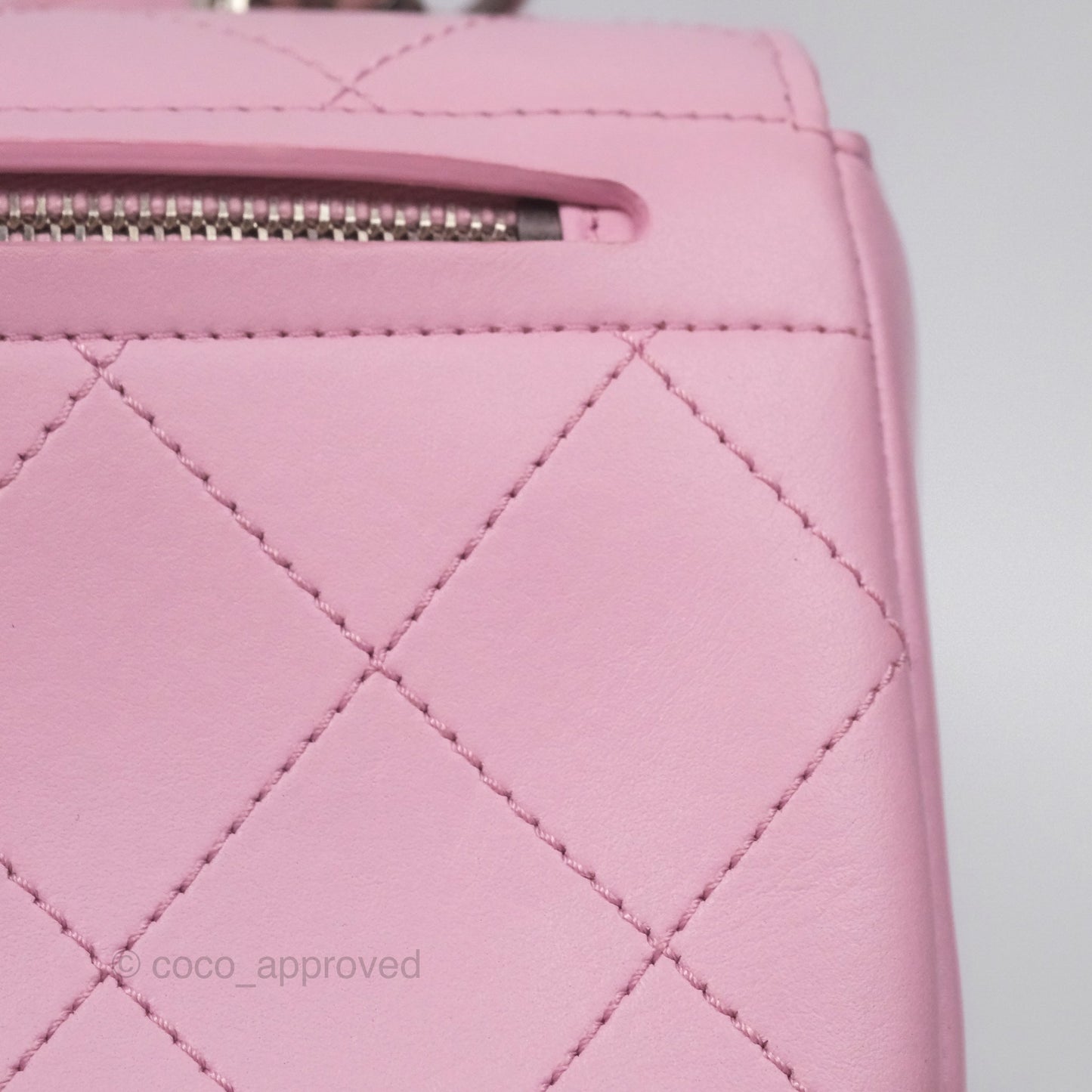 Chanel Stitched Ring My Bag Flap Crossbody Pink Calfskin Silver Hardware