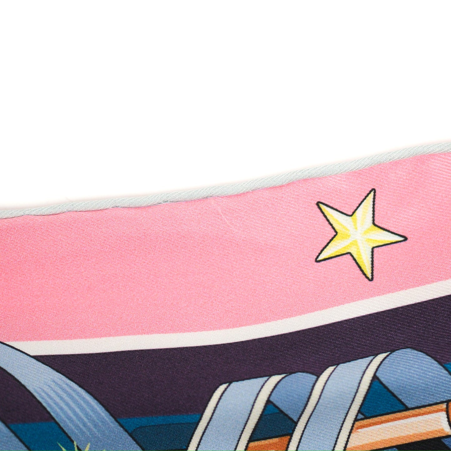 Silk Chorus Stellarum Scarf 70 Rose Bleu Cobalt