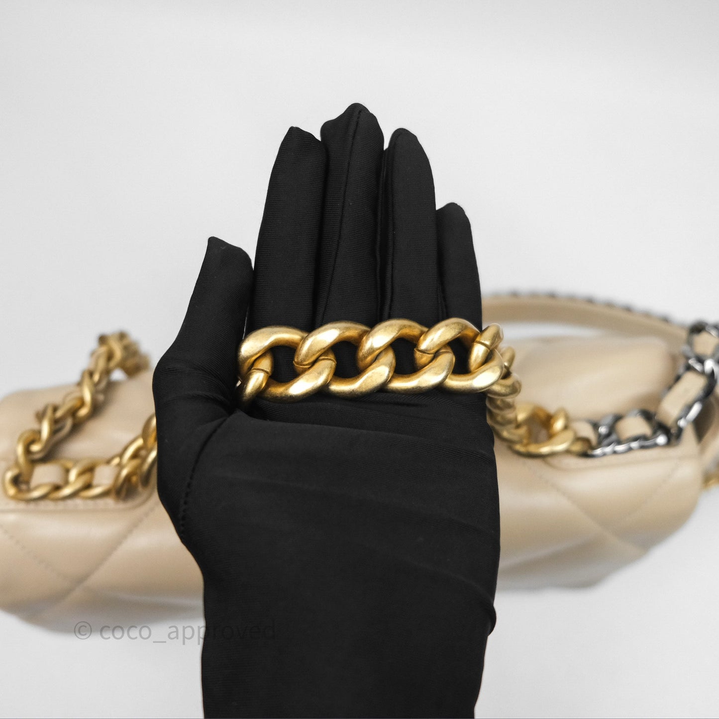 Chanel 19 Medium Beige Mixed Hardware