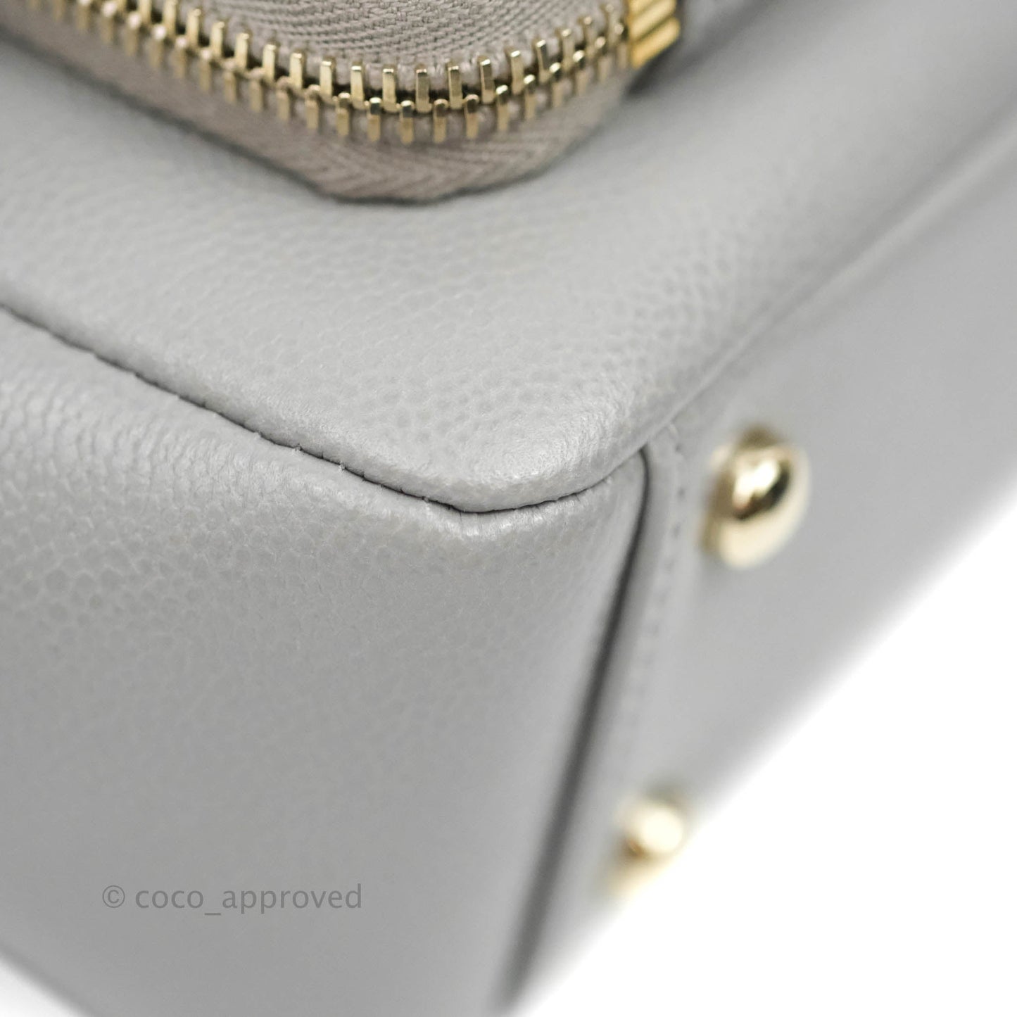 Chanel Quilted Medium Business Affinity Flap Grey Caviar Gold Hardware