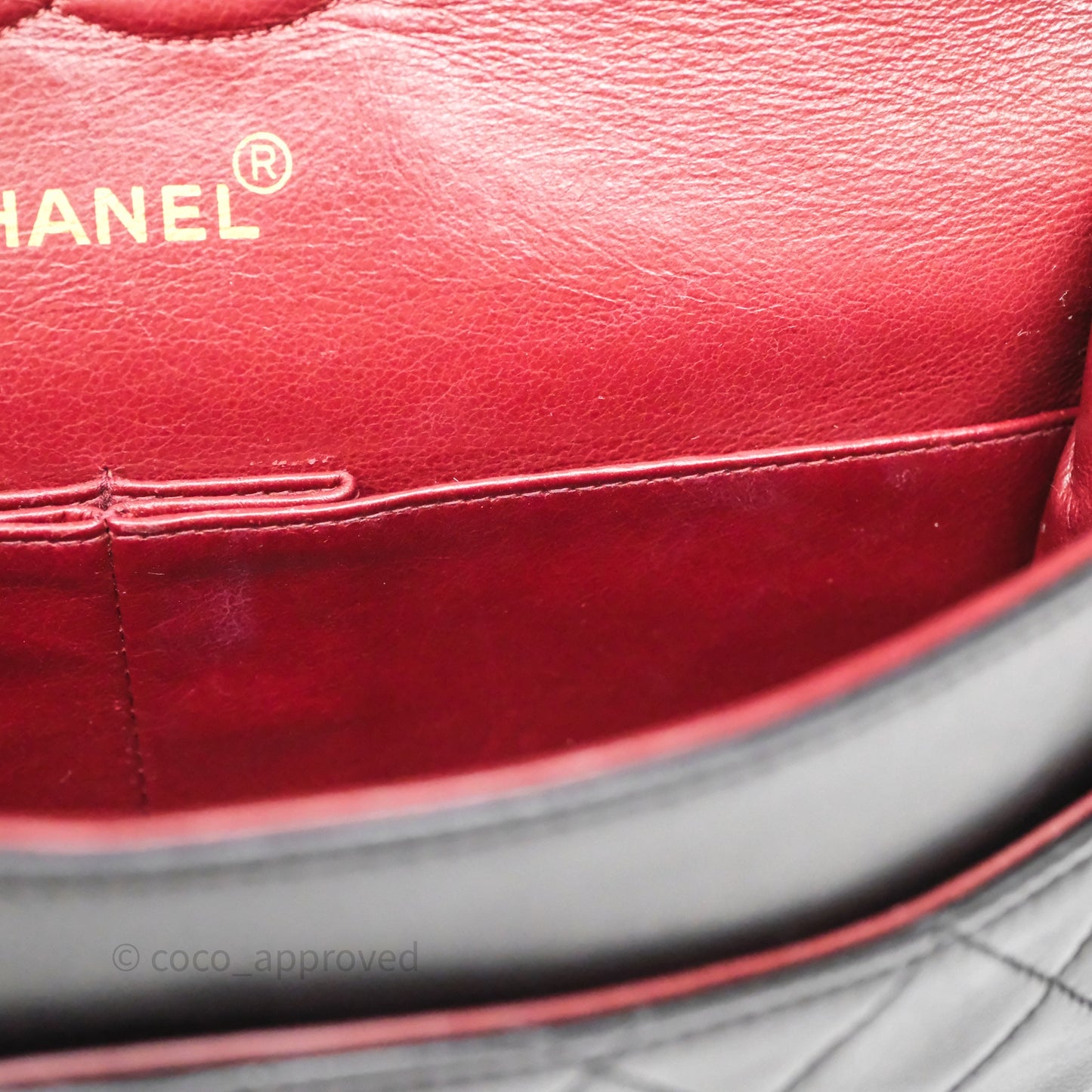 Chanel Vintage Medium Classic Flap Black Lambskin 24K Gold Hardware