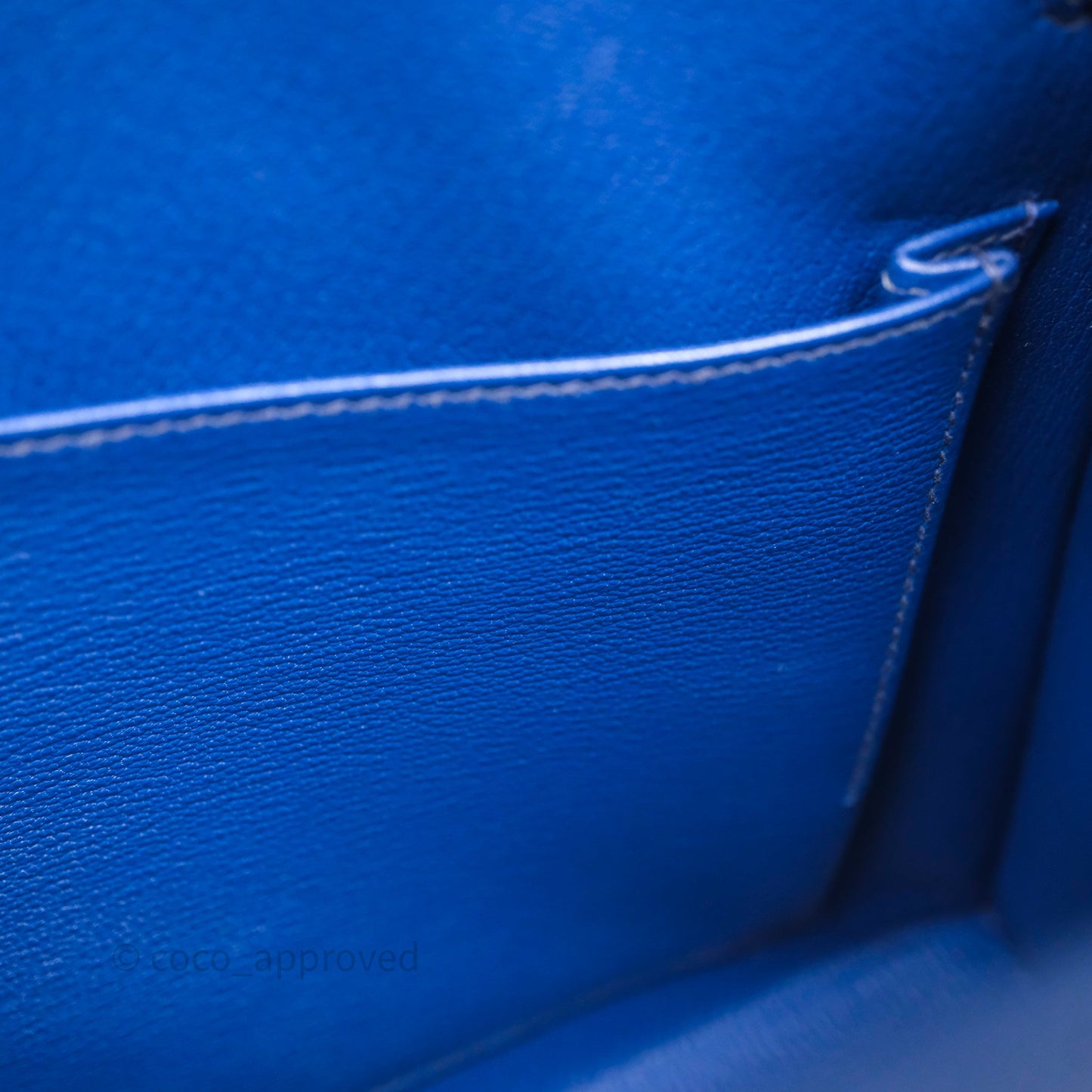 Hermes Kelly 32 Bleu Saphir 73 Epsom Palladium Hardware