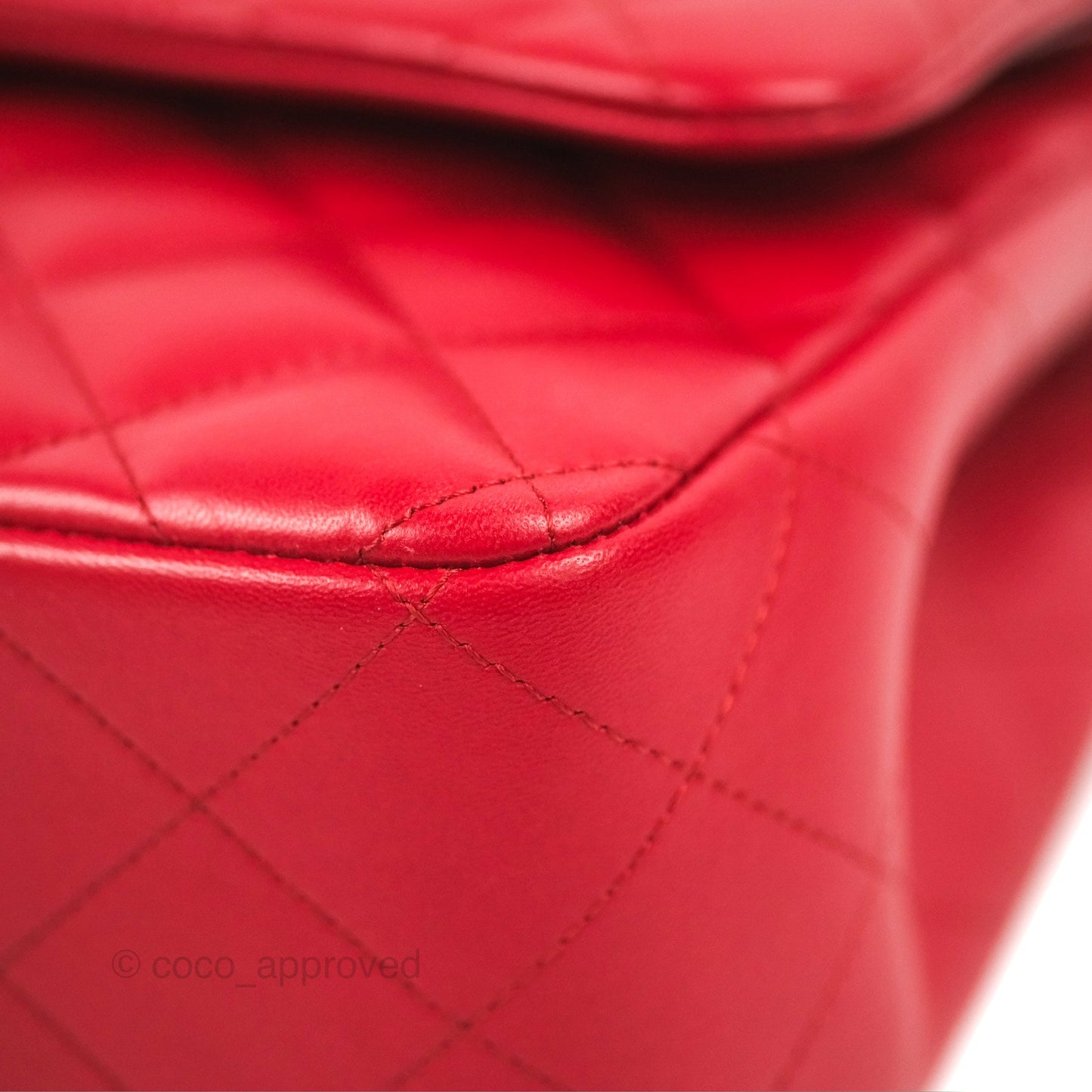 Chanel Jumbo Double Flap Red Lambskin Silver Hardware⁣⁣