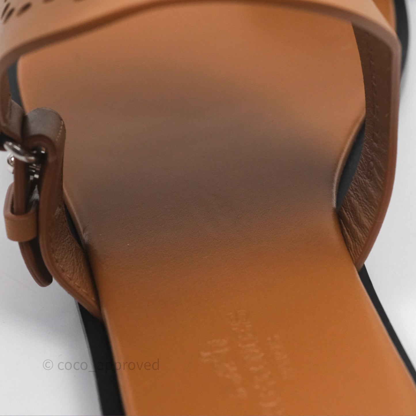 Hermès Hera Sandals Natural Calfskin Size 38