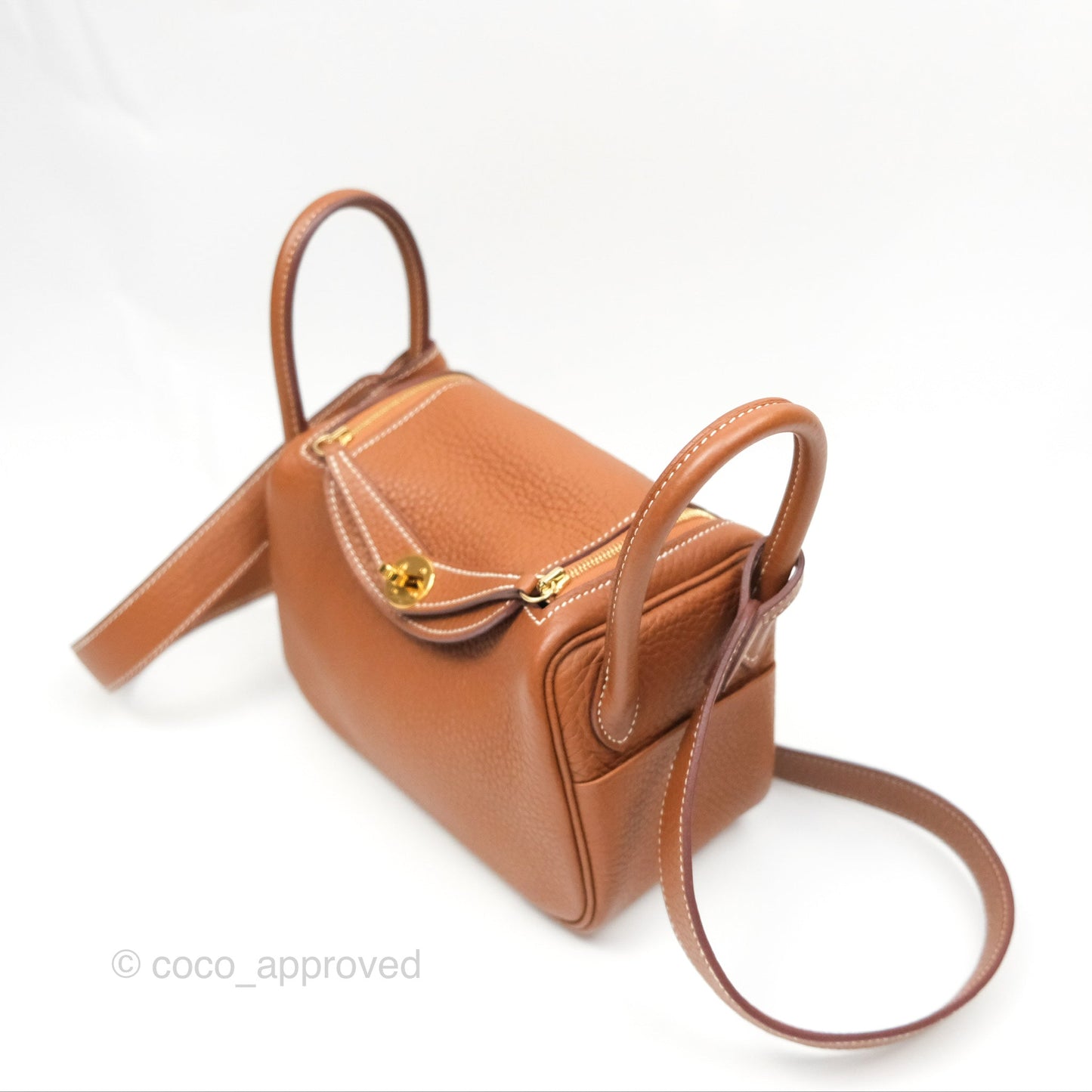 Hermès Mini Lindy 20 Gold Clemence Gold Hardware