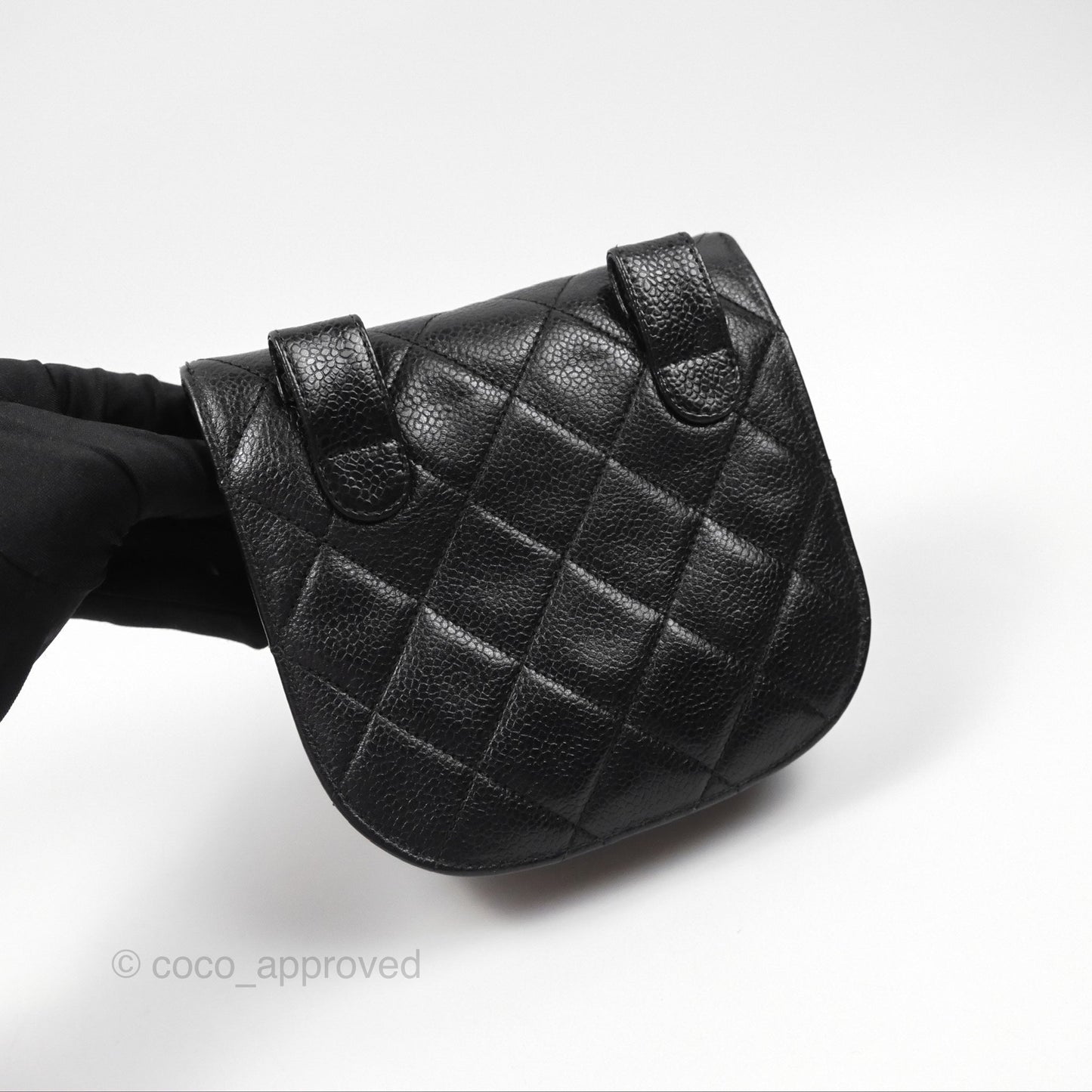 Chanel Vintage Belt Bag Black Caviar 24K Gold Hardware