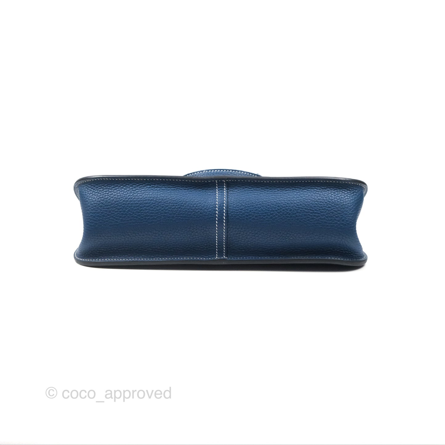 Hermès Halzan 31 Deep Blue S4 Clemence Palladium Hardware