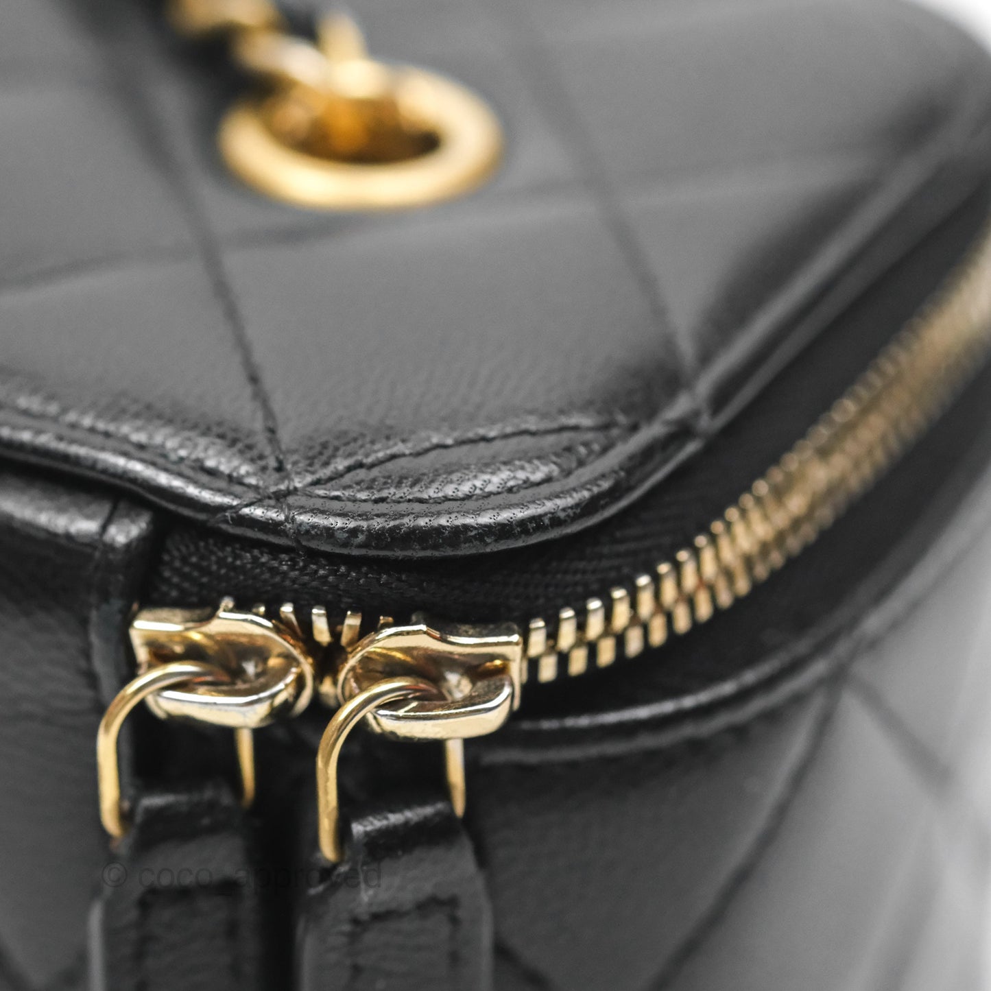Chanel Vanity With Chain Black Goatskin Mixed Hardware