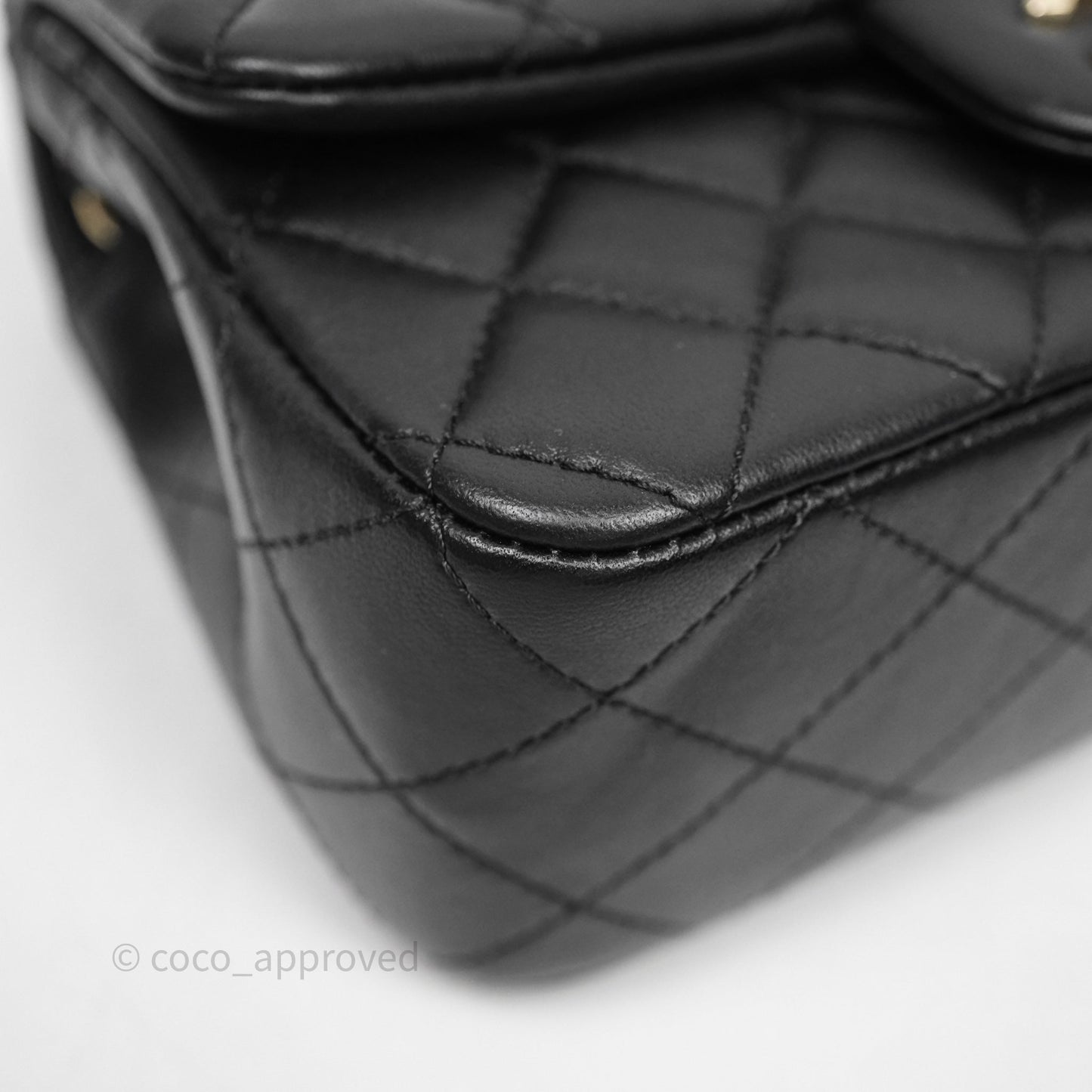 Chanel Ball Crush Mini Rectangular Black Lambskin Gold Hardware