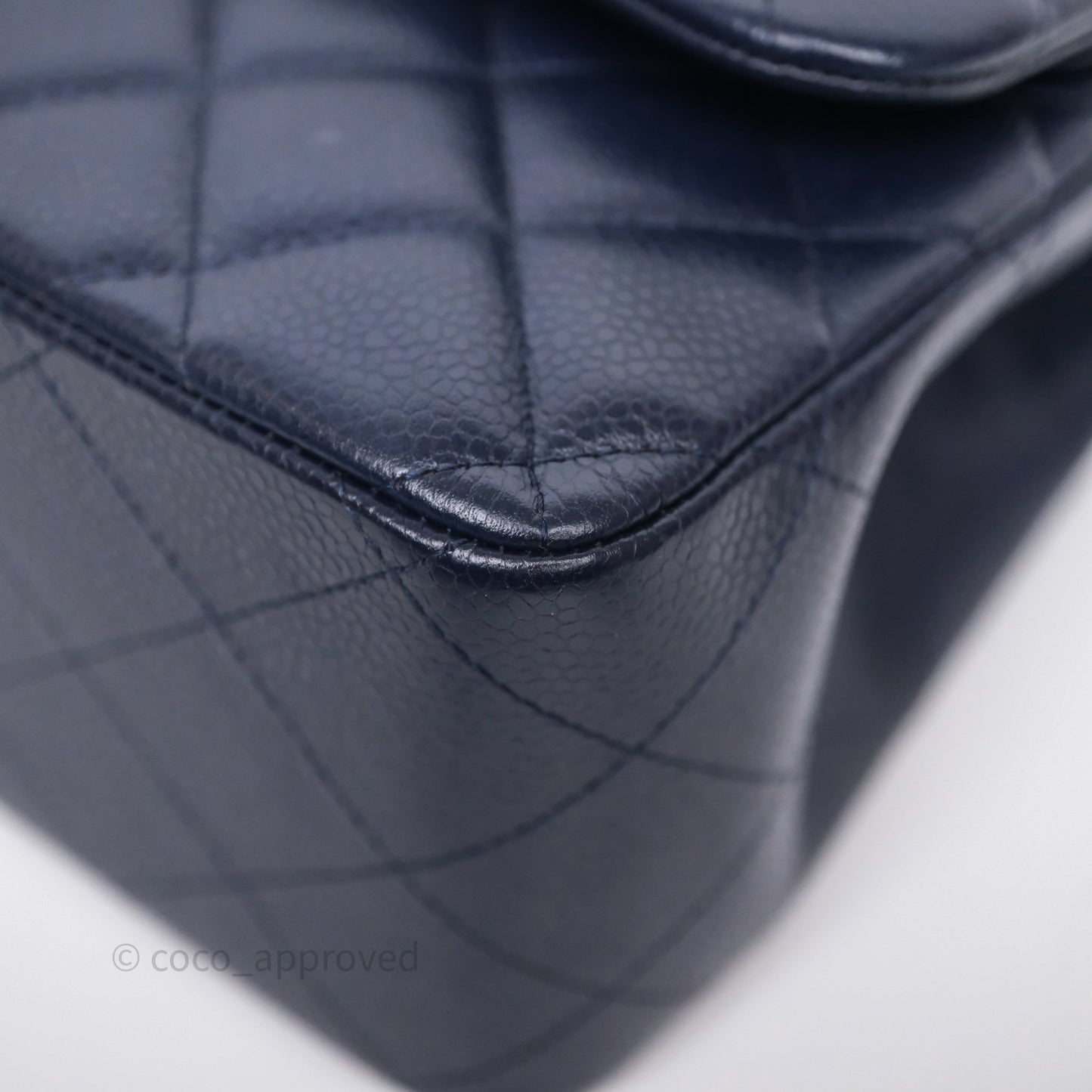 Chanel Jumbo Double Flap Navy Caviar Silver Hardware⁣⁣