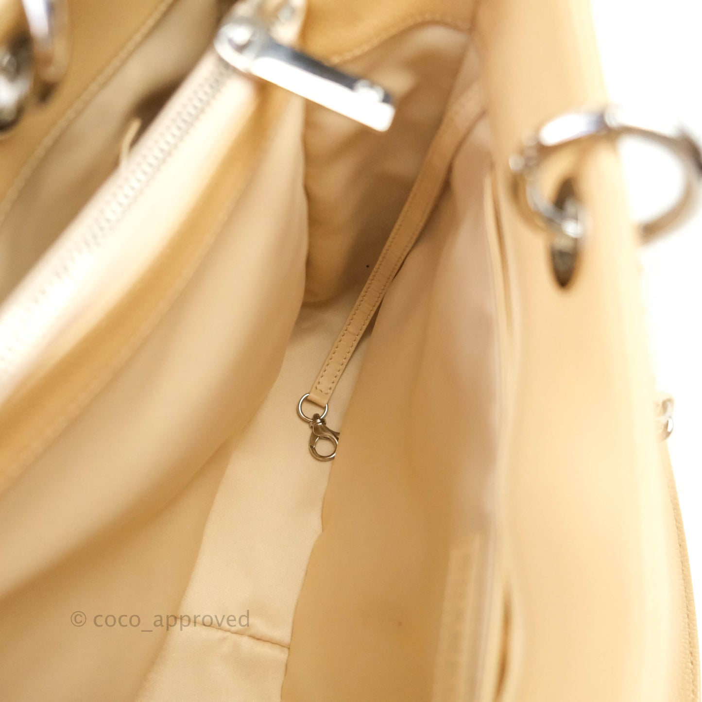 Chanel GST Beige Caviar Silver Hardware