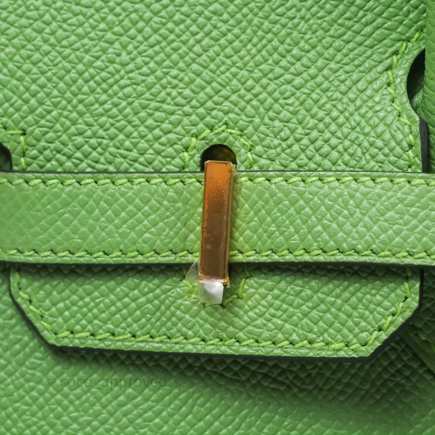 Hermès Birkin 25 Sellier Vert Criquet 3I Epsom Gold Hardware