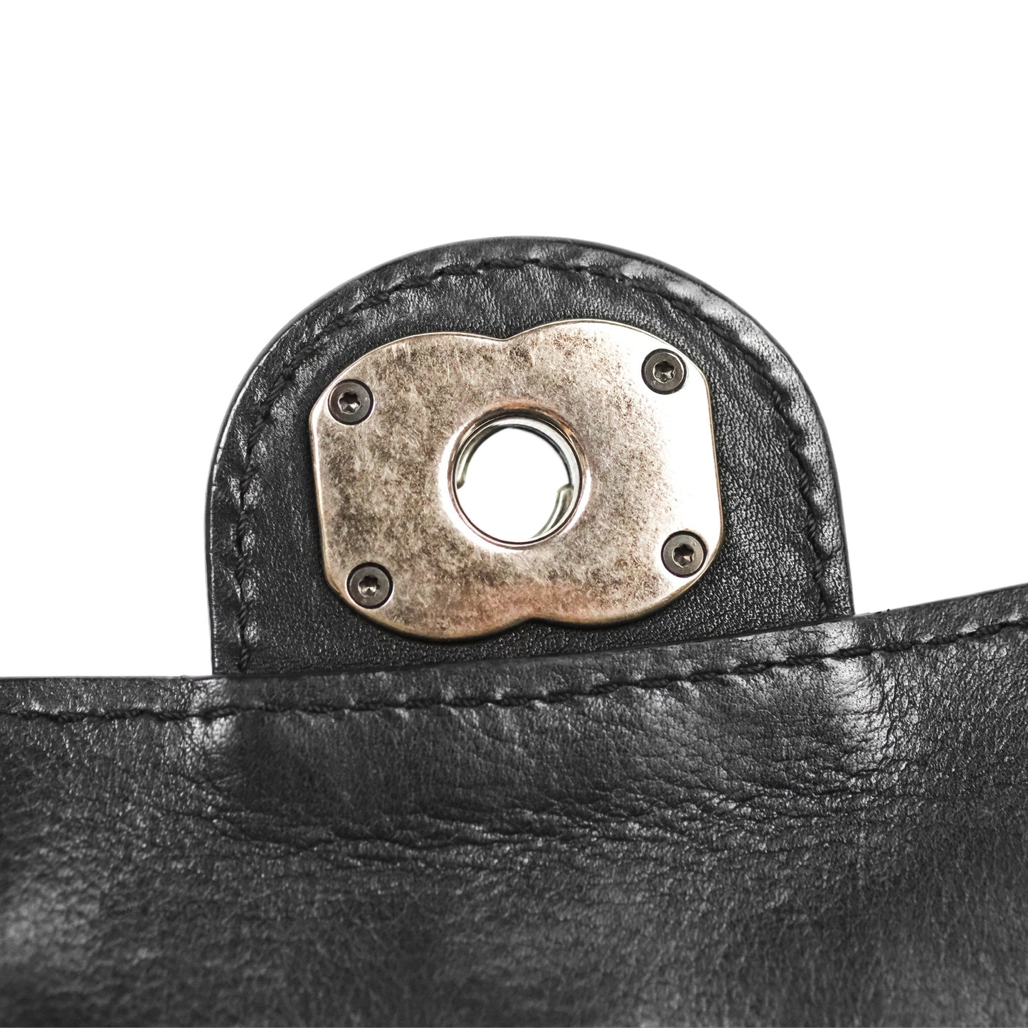 Chanel Flap Bag Quilted Black Soft Calfskin Ruthenium Hardware