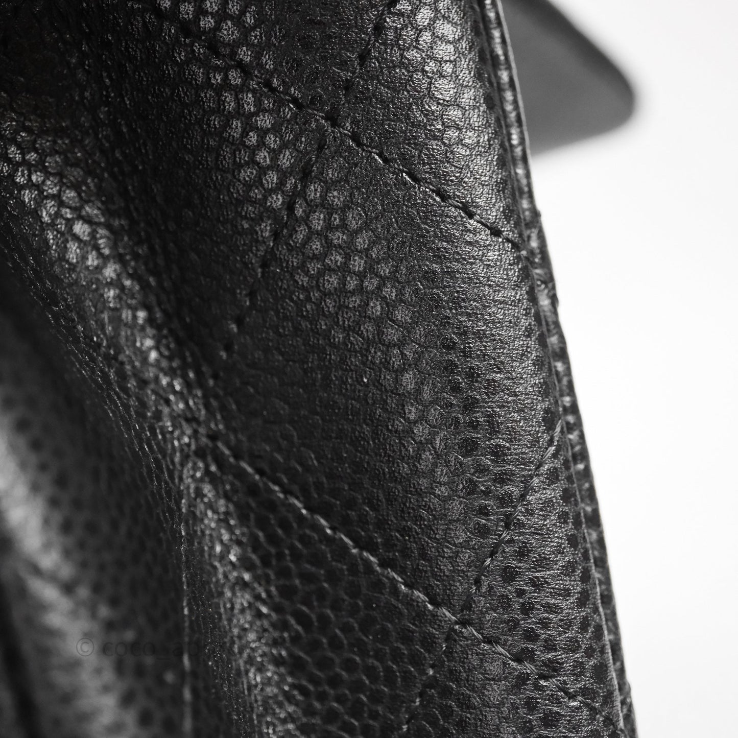 Chanel Quilted Clutch with Chain Black Caviar Silver Hardware