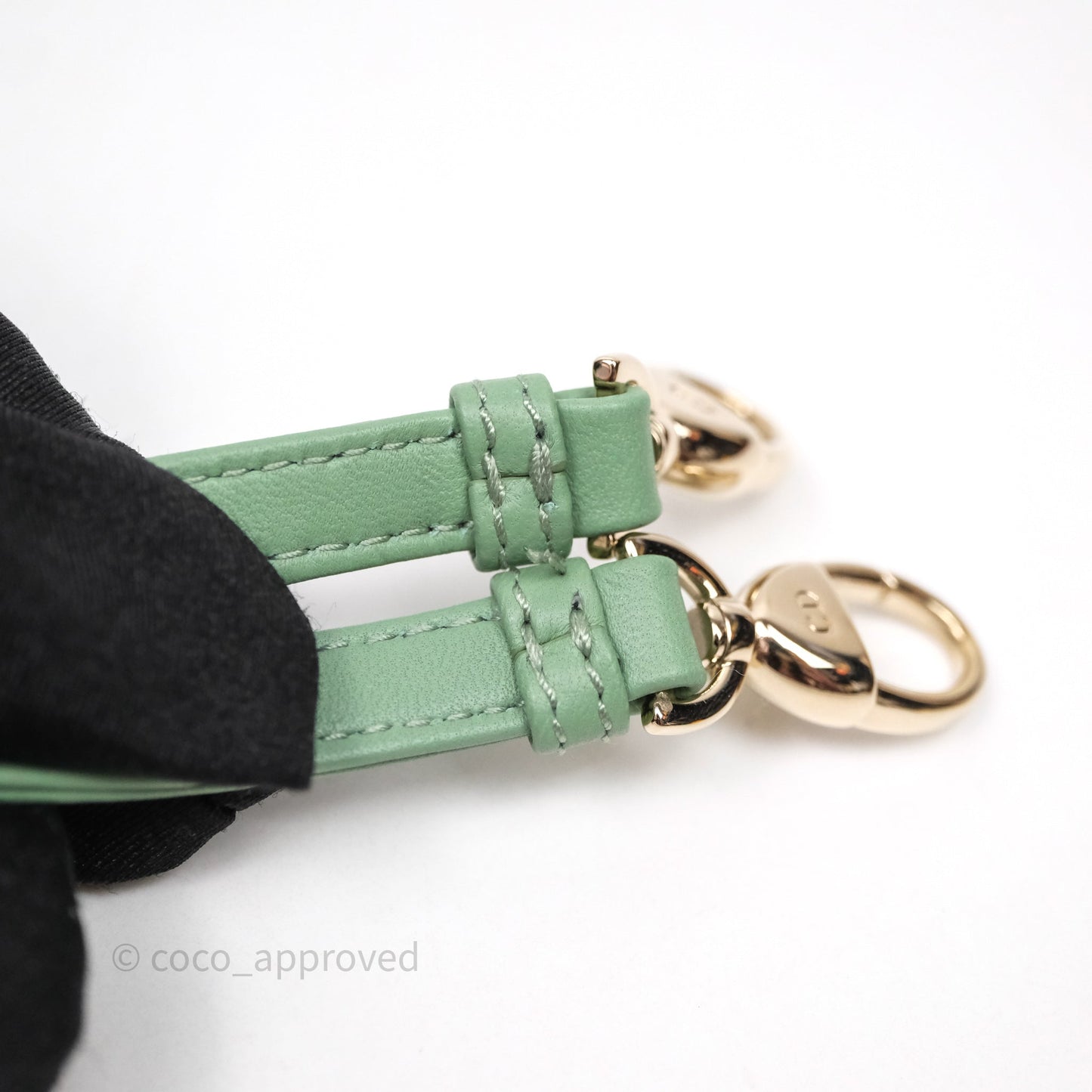 Christian Dior Micro Lady Dior Green Lambskin Cannage Gold Hardware