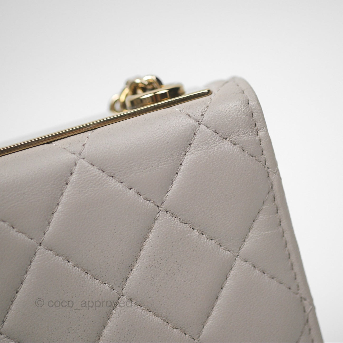 Chanel Trendy CC WOC Quilted Grey Lambskin Gold Hardware